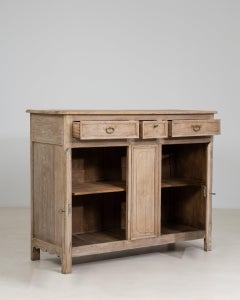 Early 19th Century Bleached Wood Oak Provence Buffet