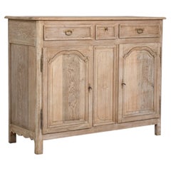 Early 19th Century Bleached Wood Oak Provence Buffet