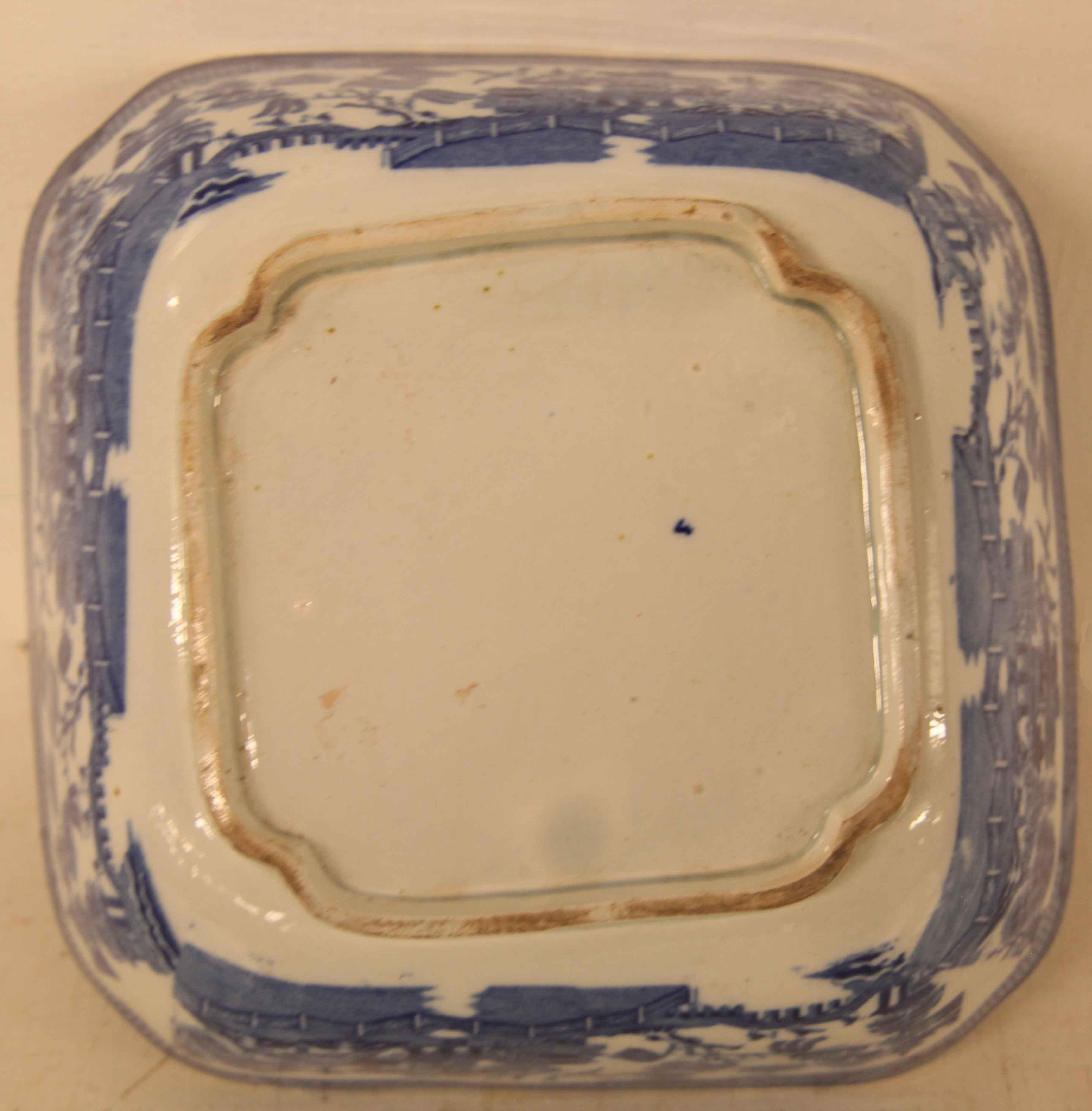 Pottery Early 19th Century Blue Willow Bowl For Sale