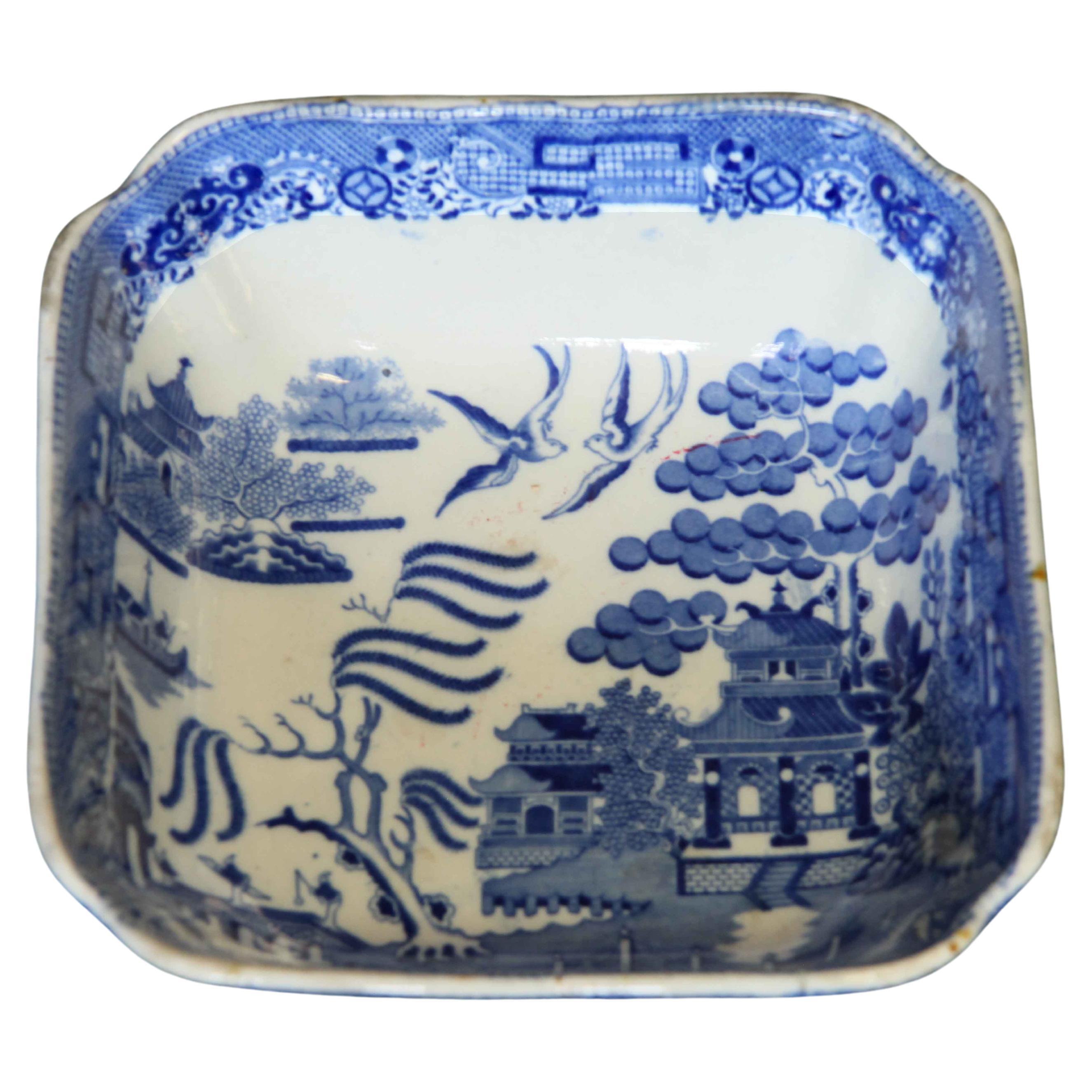 Early 19th Century Blue Willow Bowl