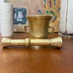 Early 19th Century Brass Apothecary Mortar & Pestle, Continental Circa 1820