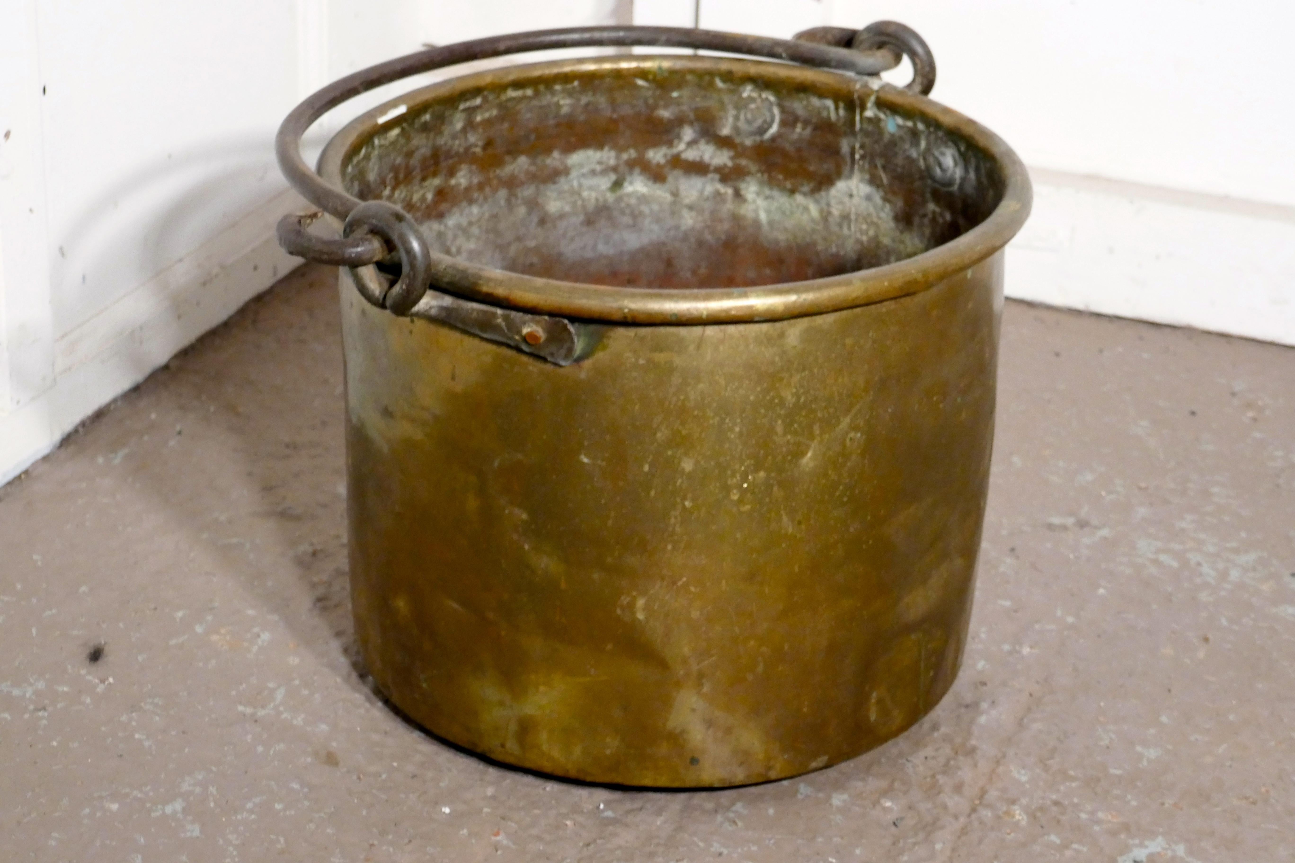 Kochtopf aus Messing aus dem frühen 19. Jahrhundert im Angebot 1