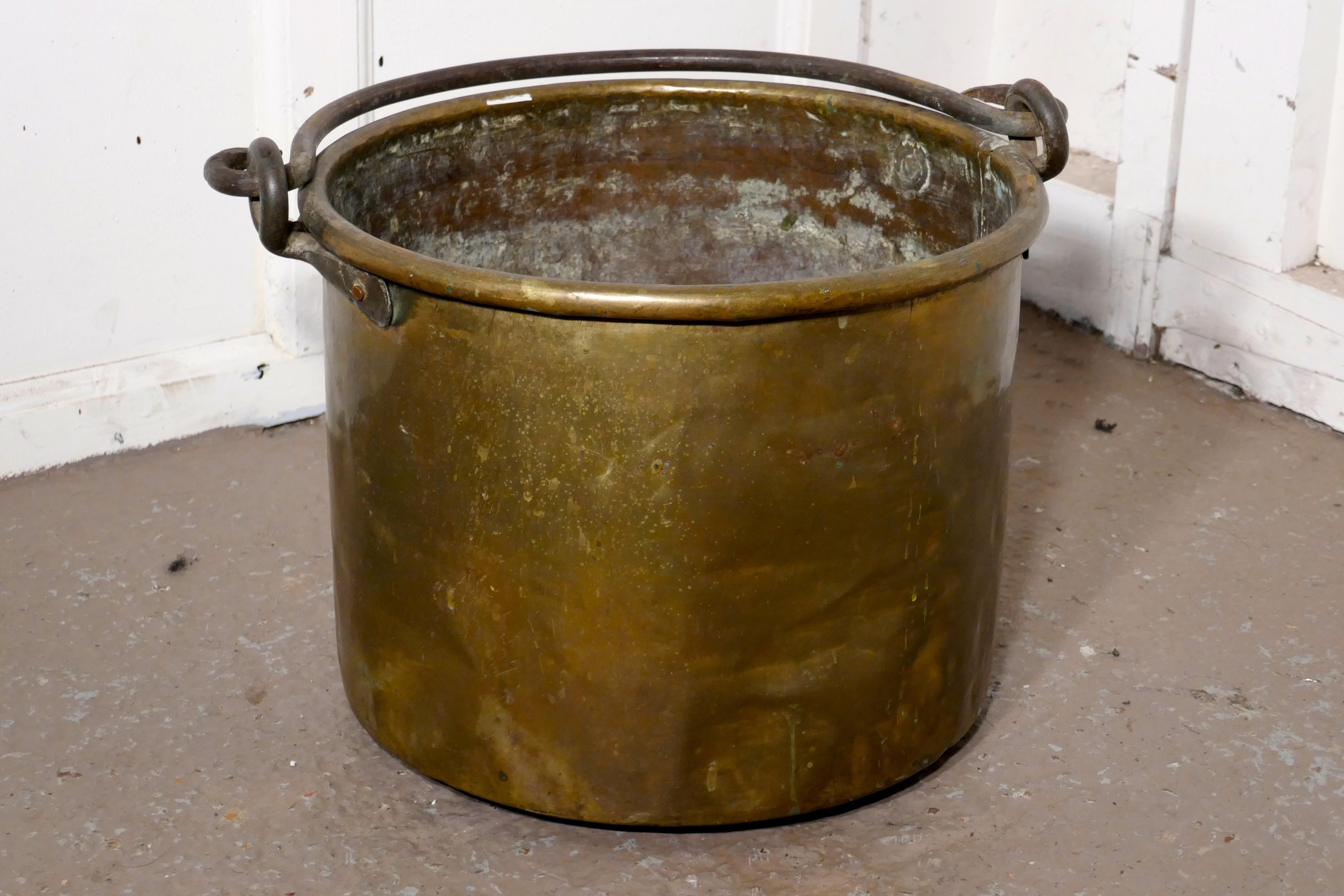 George III Early 19th Century Brass Cooking Pot For Sale