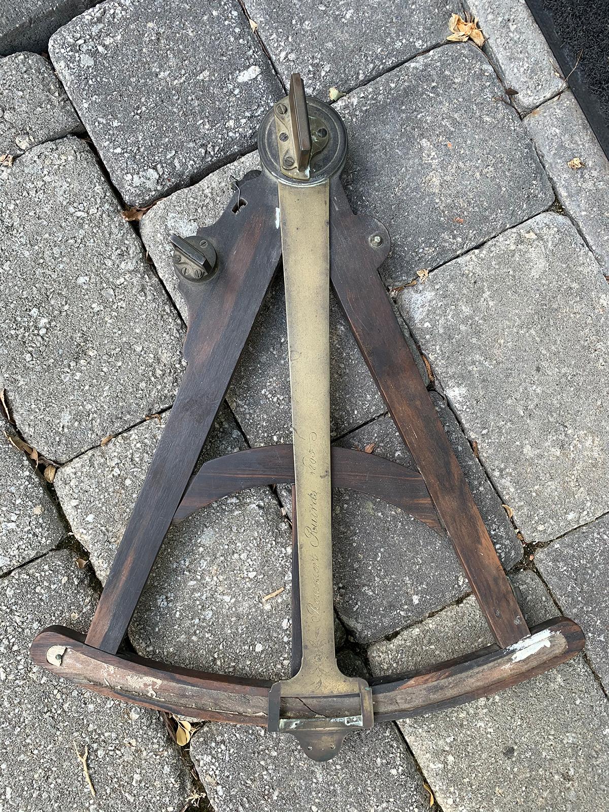 Early 19th Century Brass and Ebony Octant, Marked Remmert Rurds, 1805 3