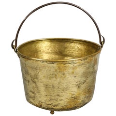 Antique Early 19th Century Brass Log Bin