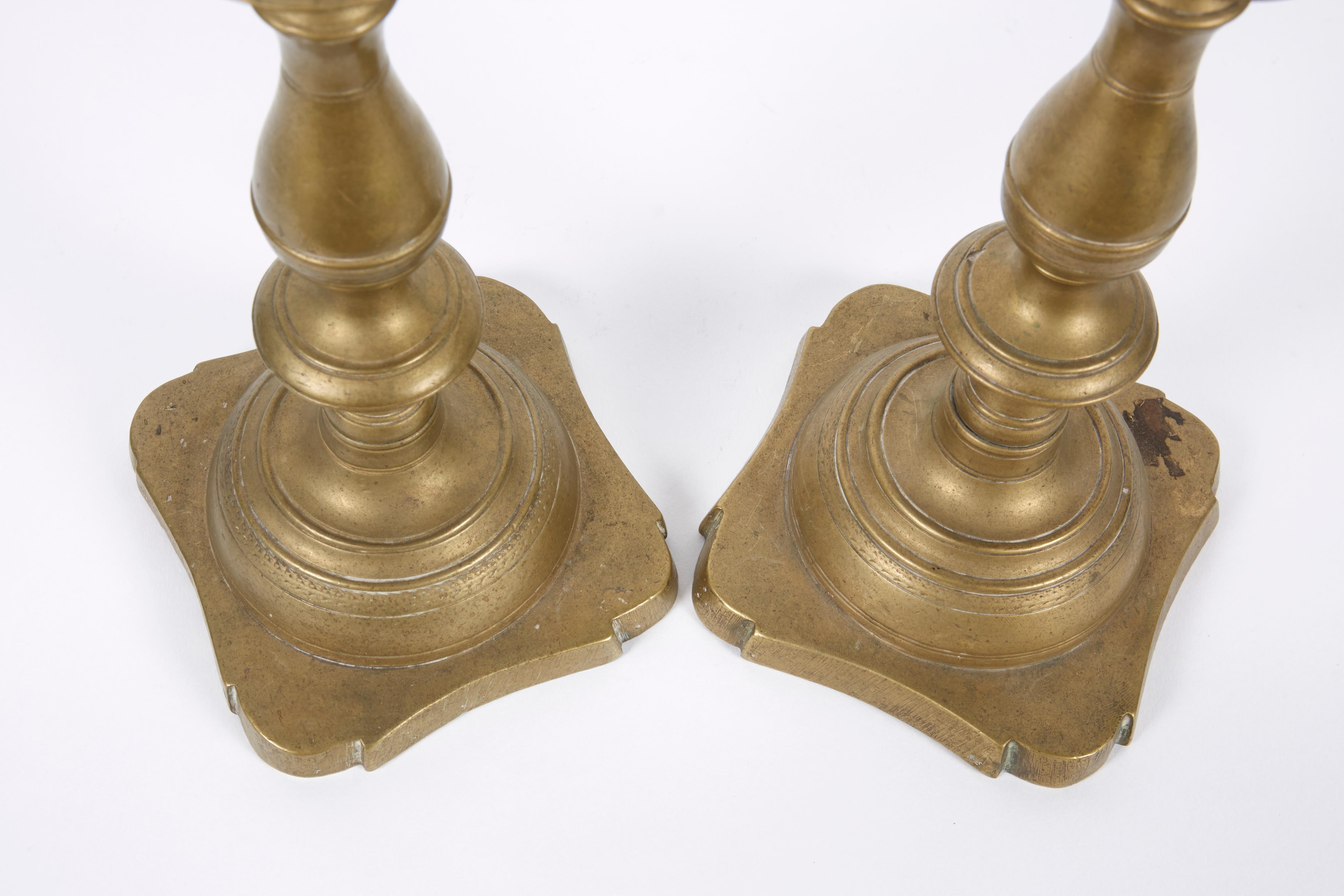 antique shabbat candlesticks