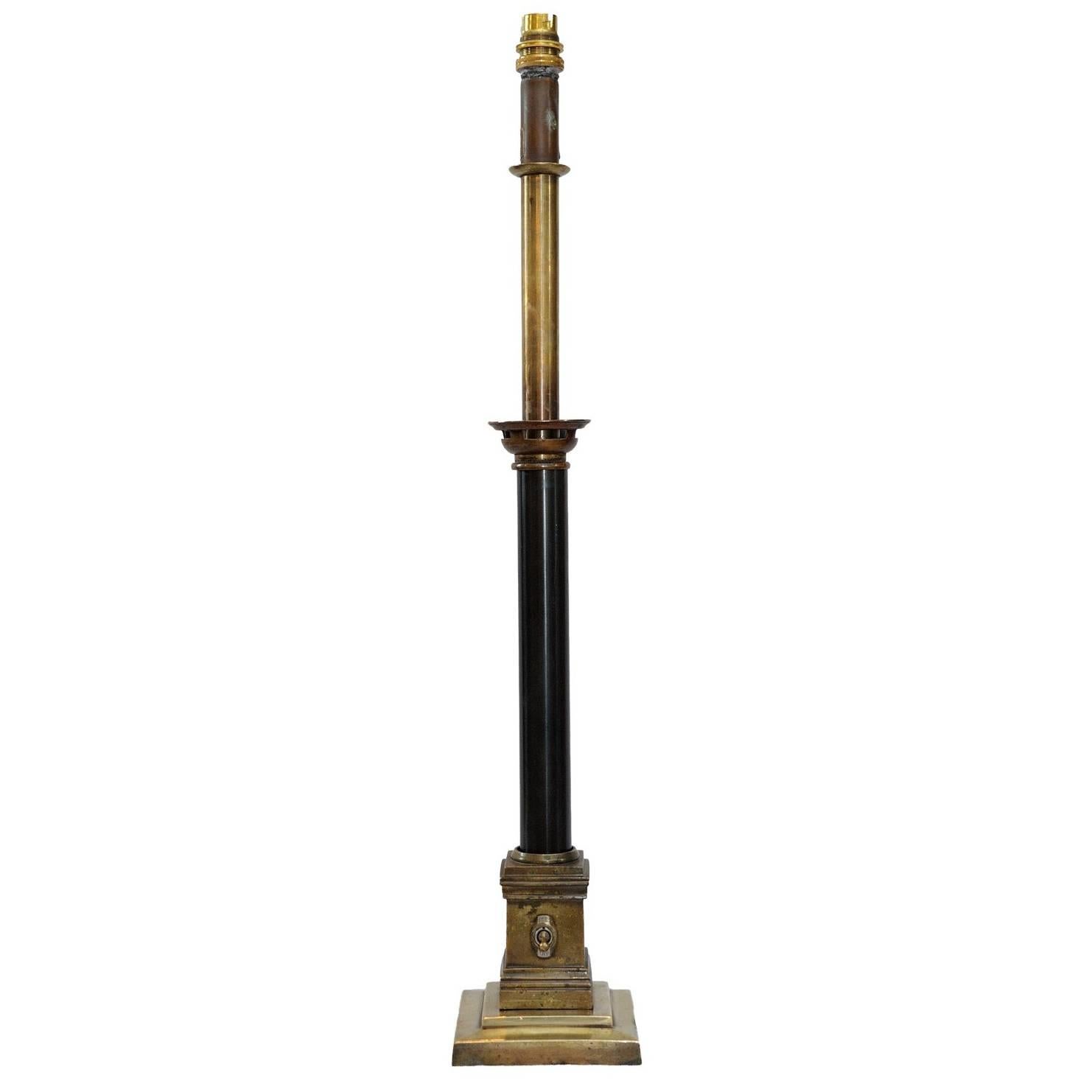 Early 19th Century Brass Sprung Candle Lamp, circa 1840 For Sale