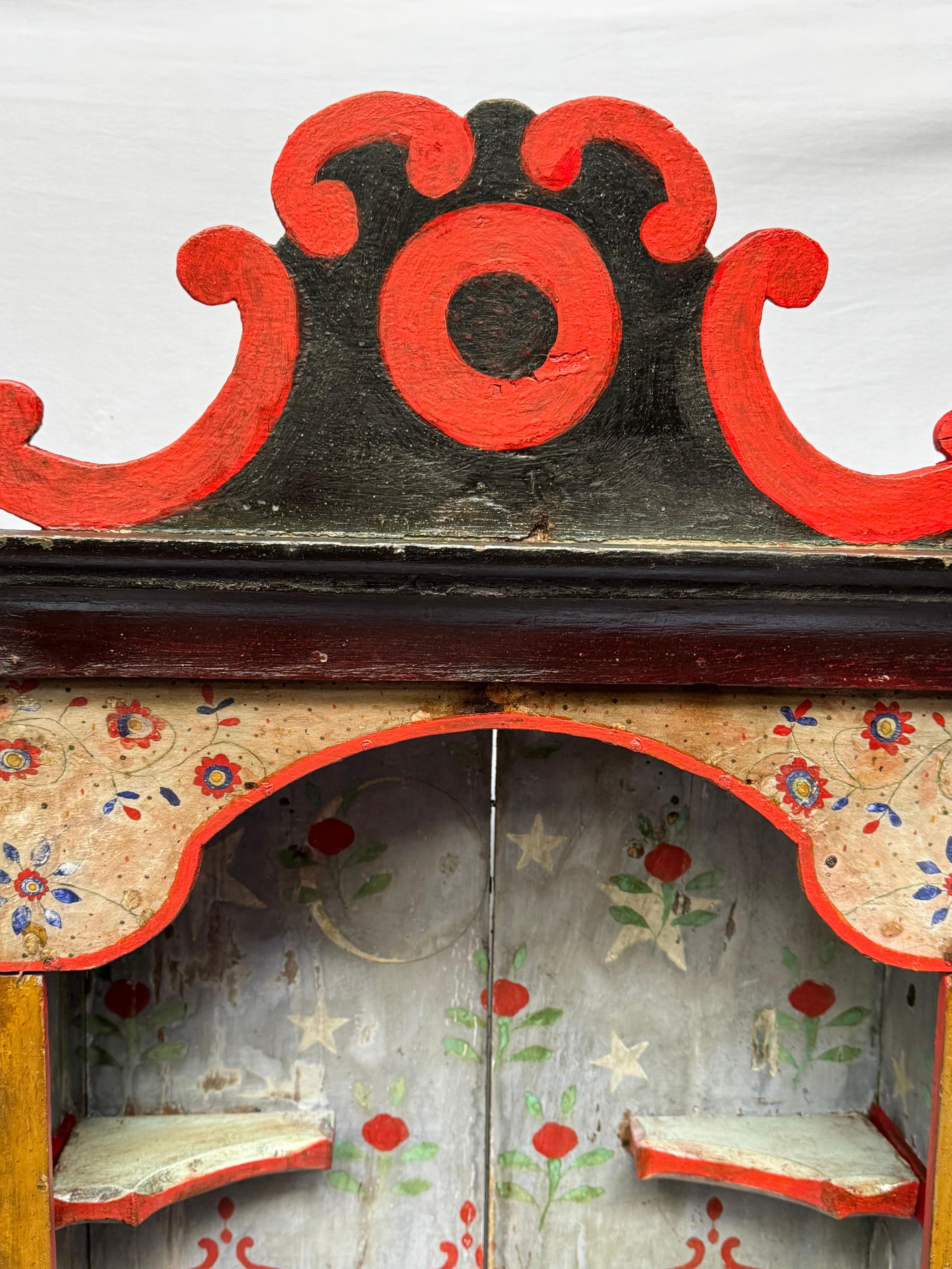 Peint à la main Sanctuaire brésilien peint du début du 19e siècle Minas Gerais en vente