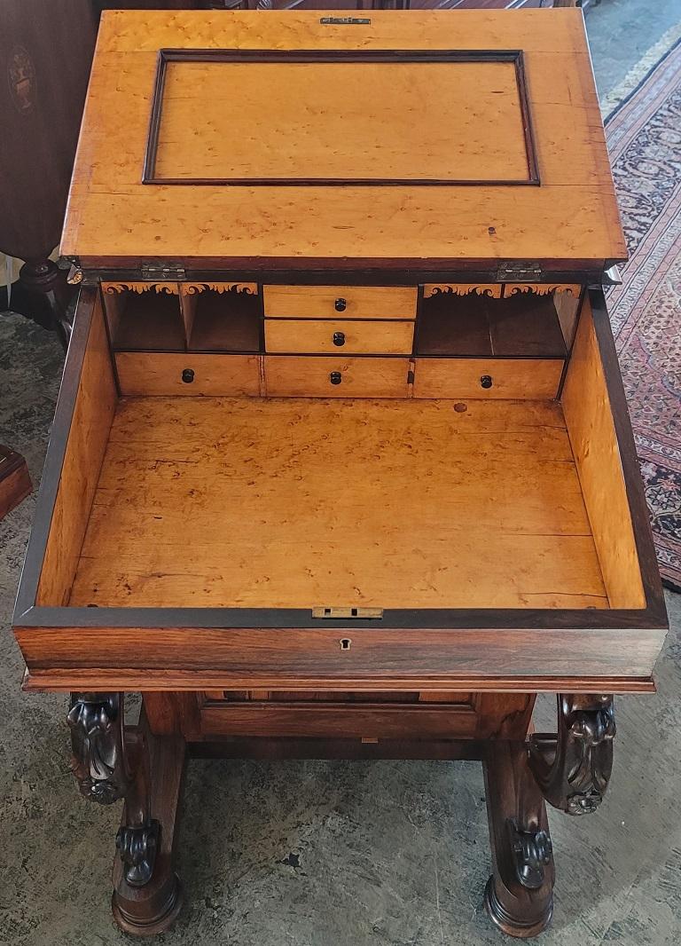 William IV Early 19th Century British Davenport Desk in the Manner of Gillows For Sale