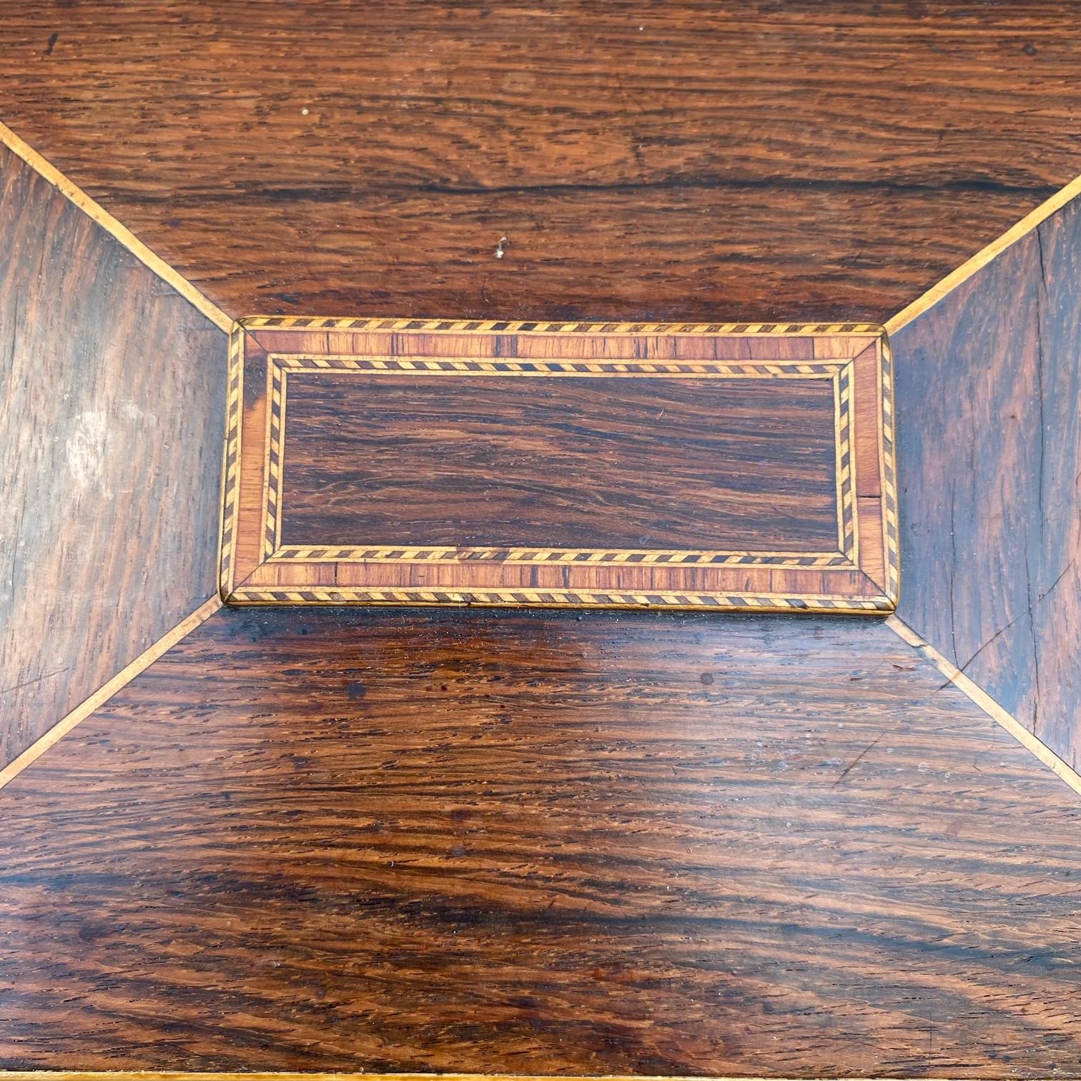 Mahogany Early 19th Century British Georgian Inlaid Sarcophagus Tea Caddy