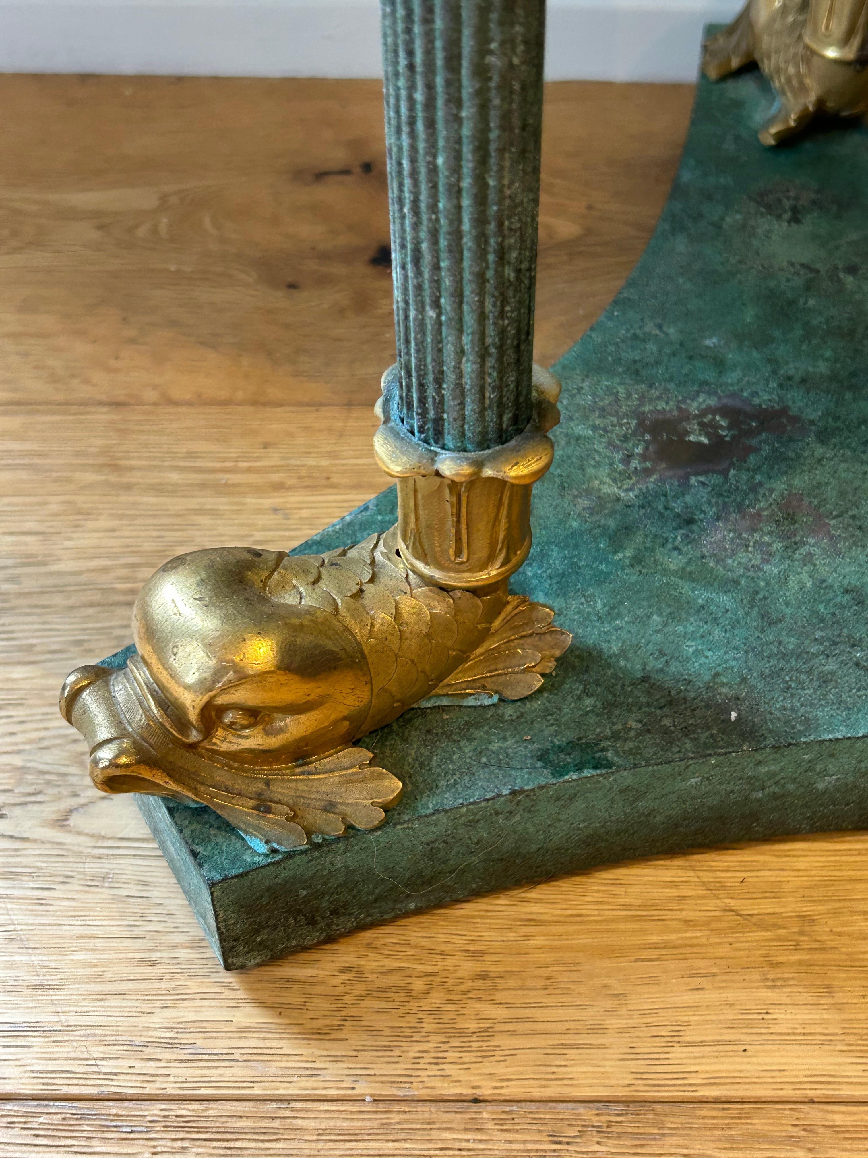 Early 19th Century Bronze and Marble Pedestal table For Sale 1
