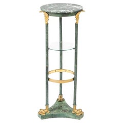 Antique Early 19th Century Bronze and Marble Pedestal table
