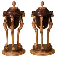 Early 19th Century Bronze and Ormolu Parfumiers in Thomas Hope Style