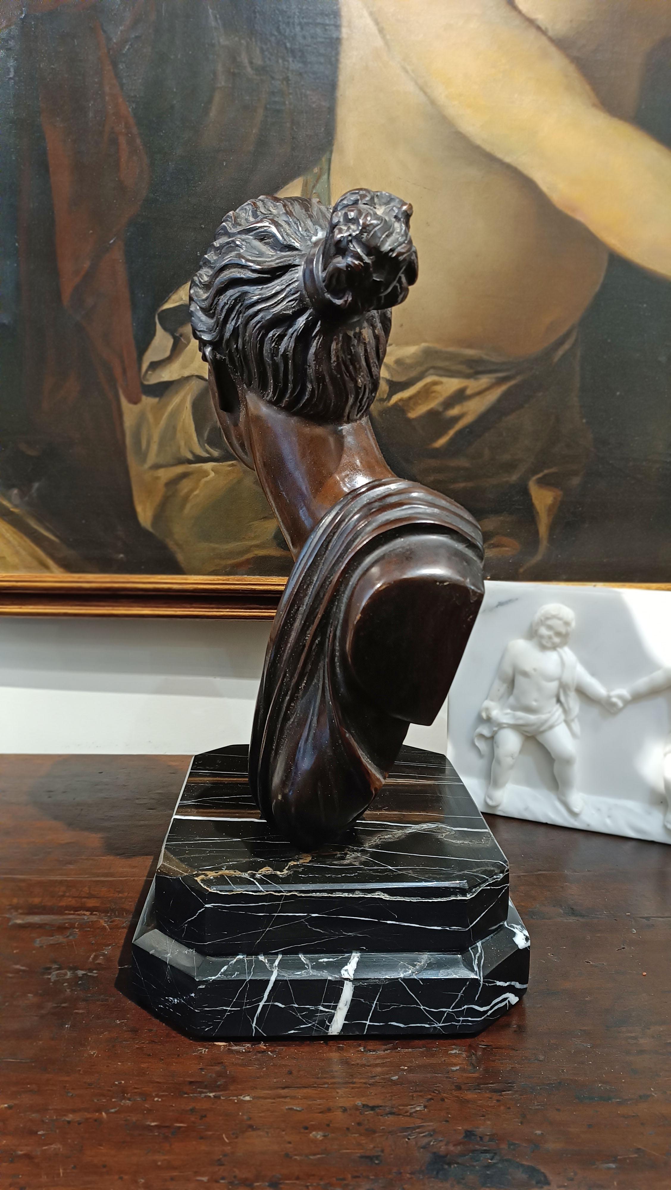 Empire EARLY 19th CENTURY BRONZE DIANA'S BUST SCULPTURE