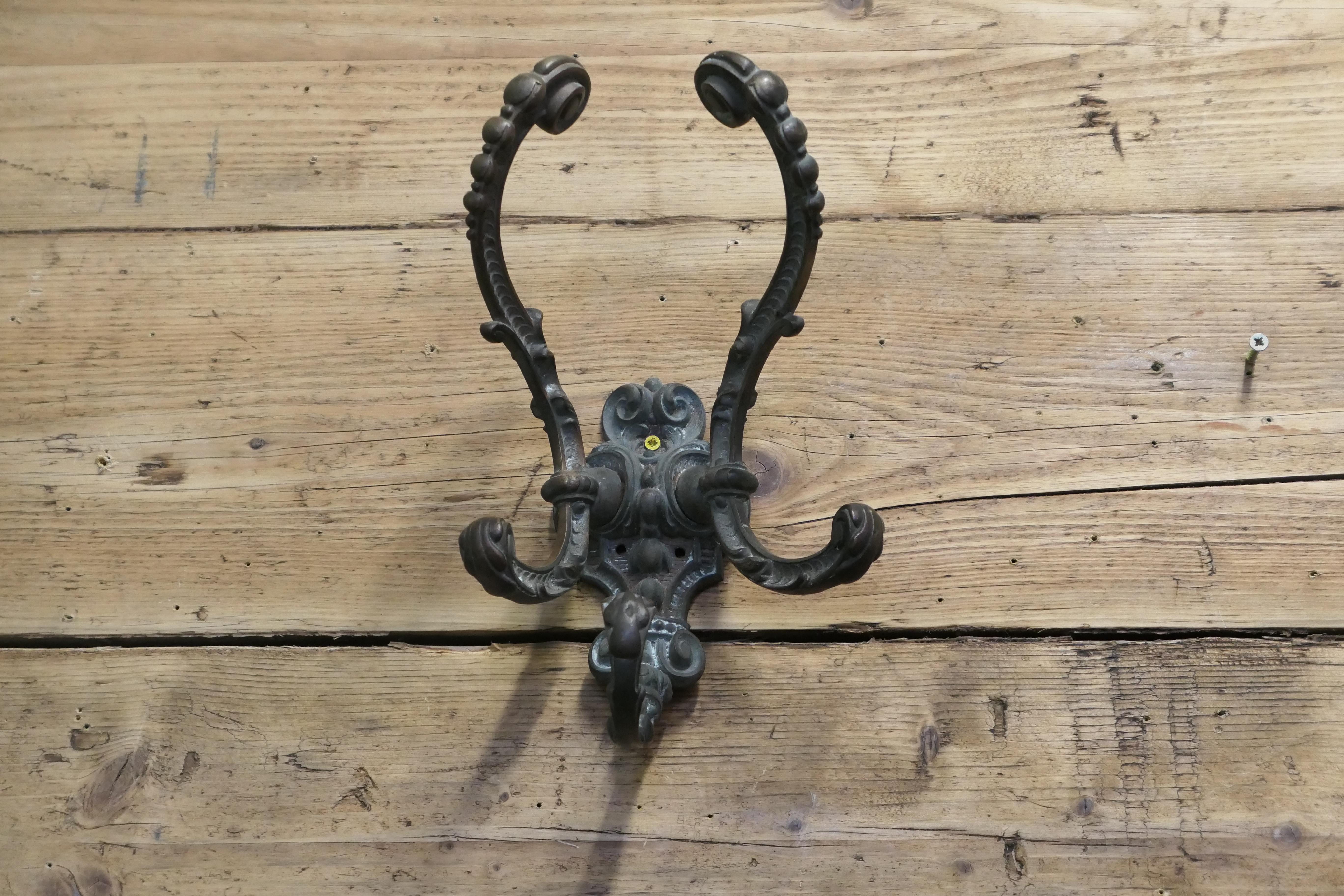 French Provincial Early 19th Century Bronze Hat and Coat Hooks For Sale