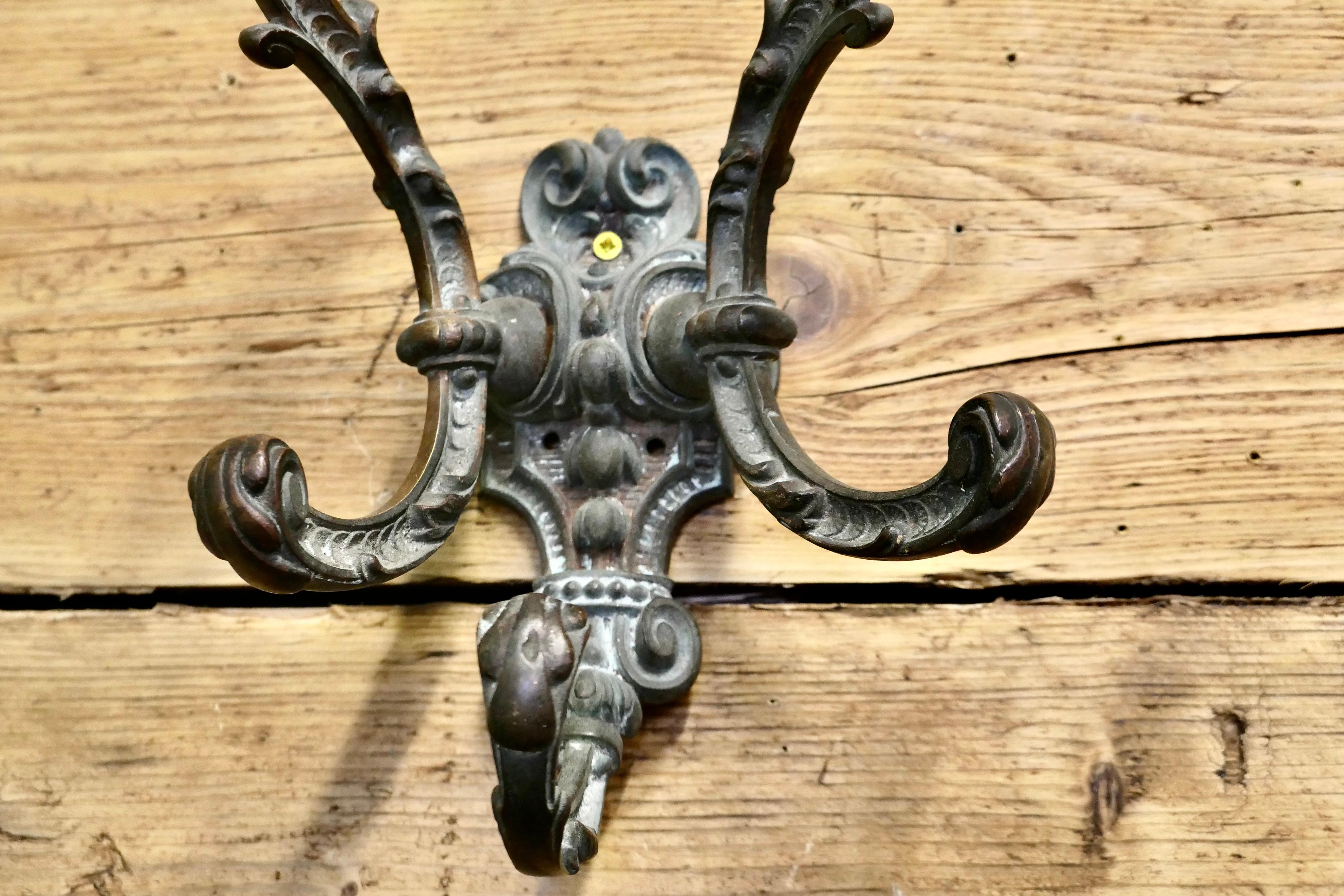 Early 19th Century Bronze Hat and Coat Hooks For Sale 1