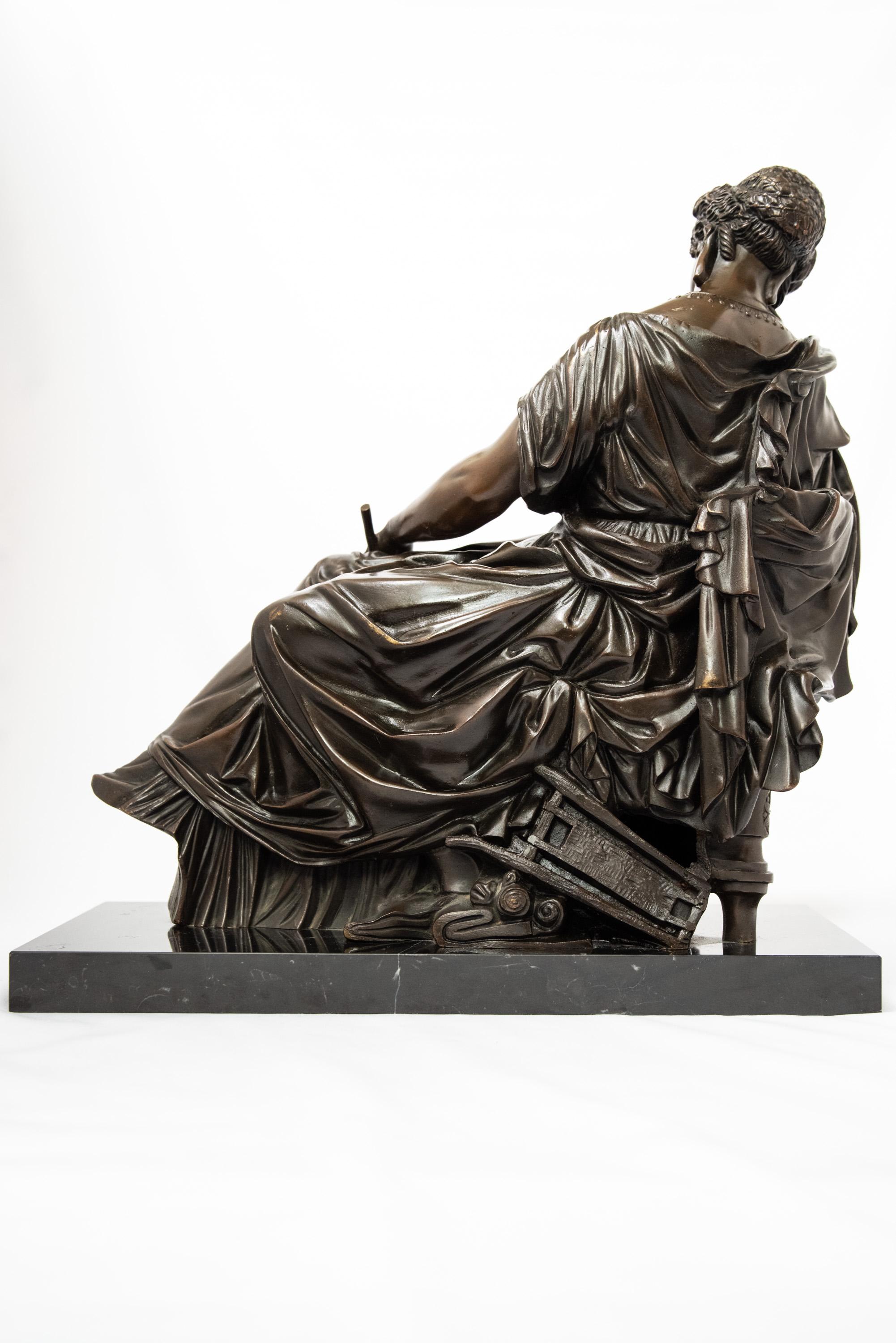 Patinated Early 19th Century Bronze Sculpture by Lequesne For Sale