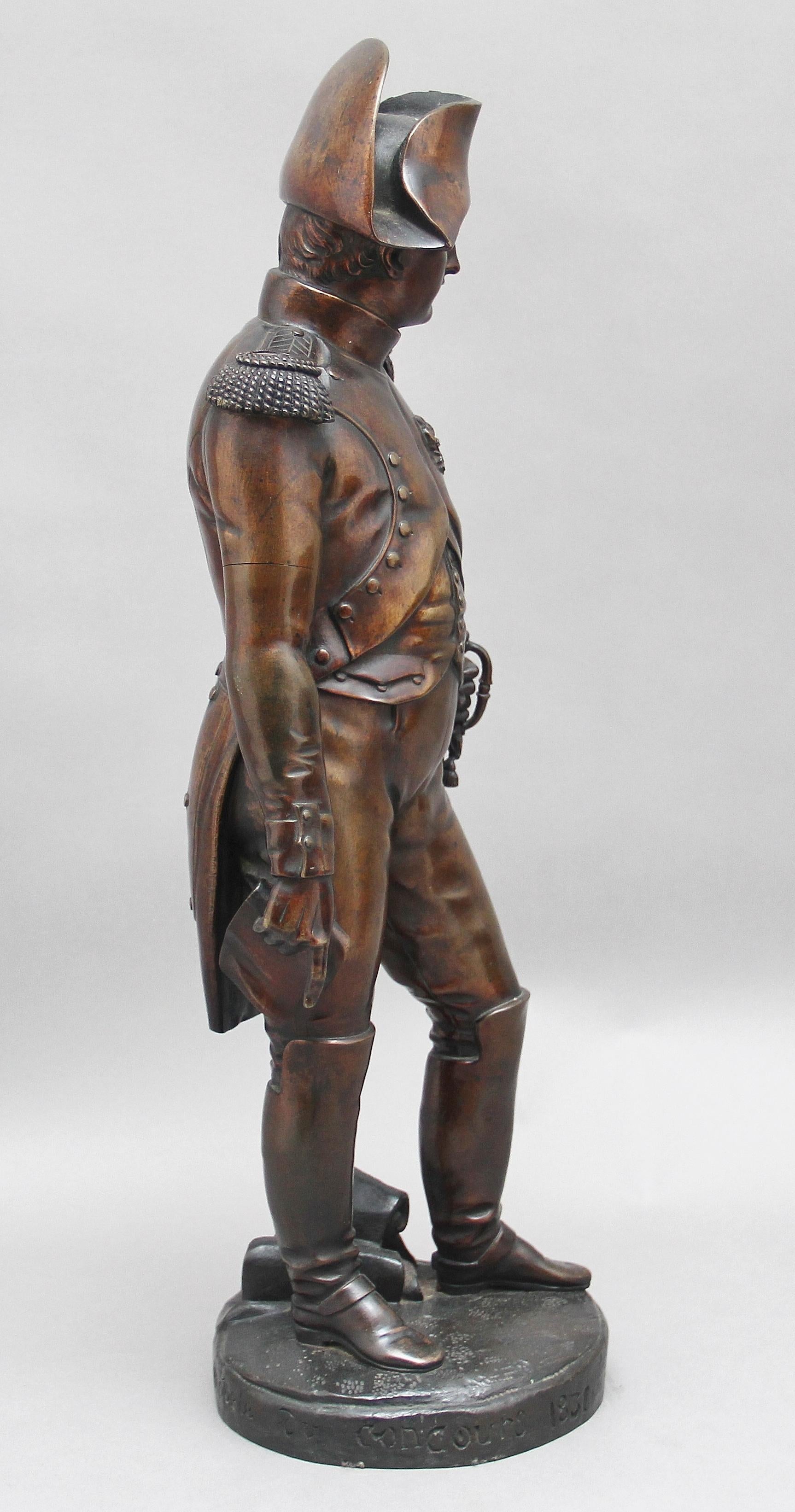 French Early 19th Century bronze sculpture of Napoleon Bonaparte by Carle Elshoecht