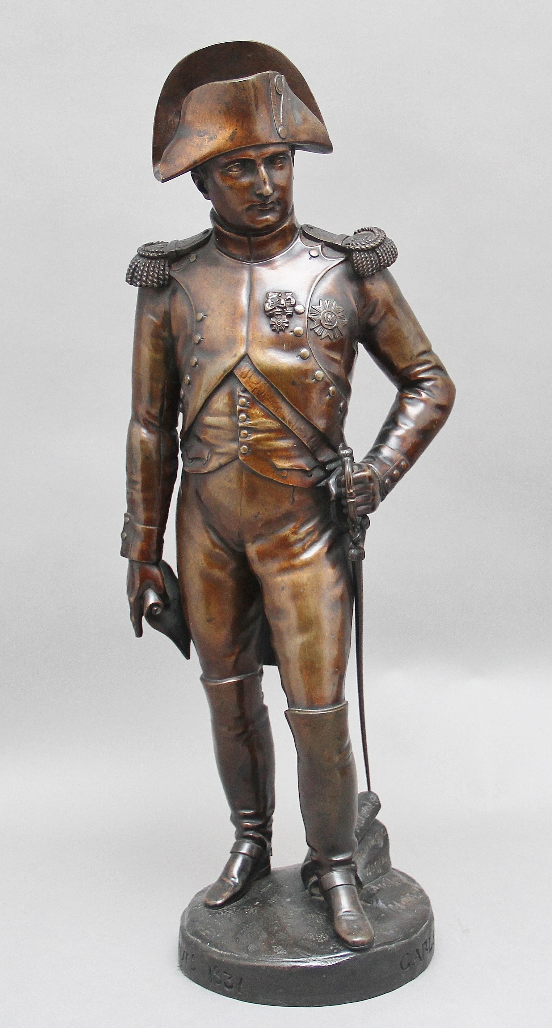Early 19th Century bronze sculpture of Napoleon Bonaparte by Carle Elshoecht 1