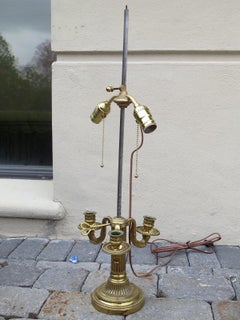 Early 19th Century Bronze Three-Arm Bouillotte Lamp, No Shade