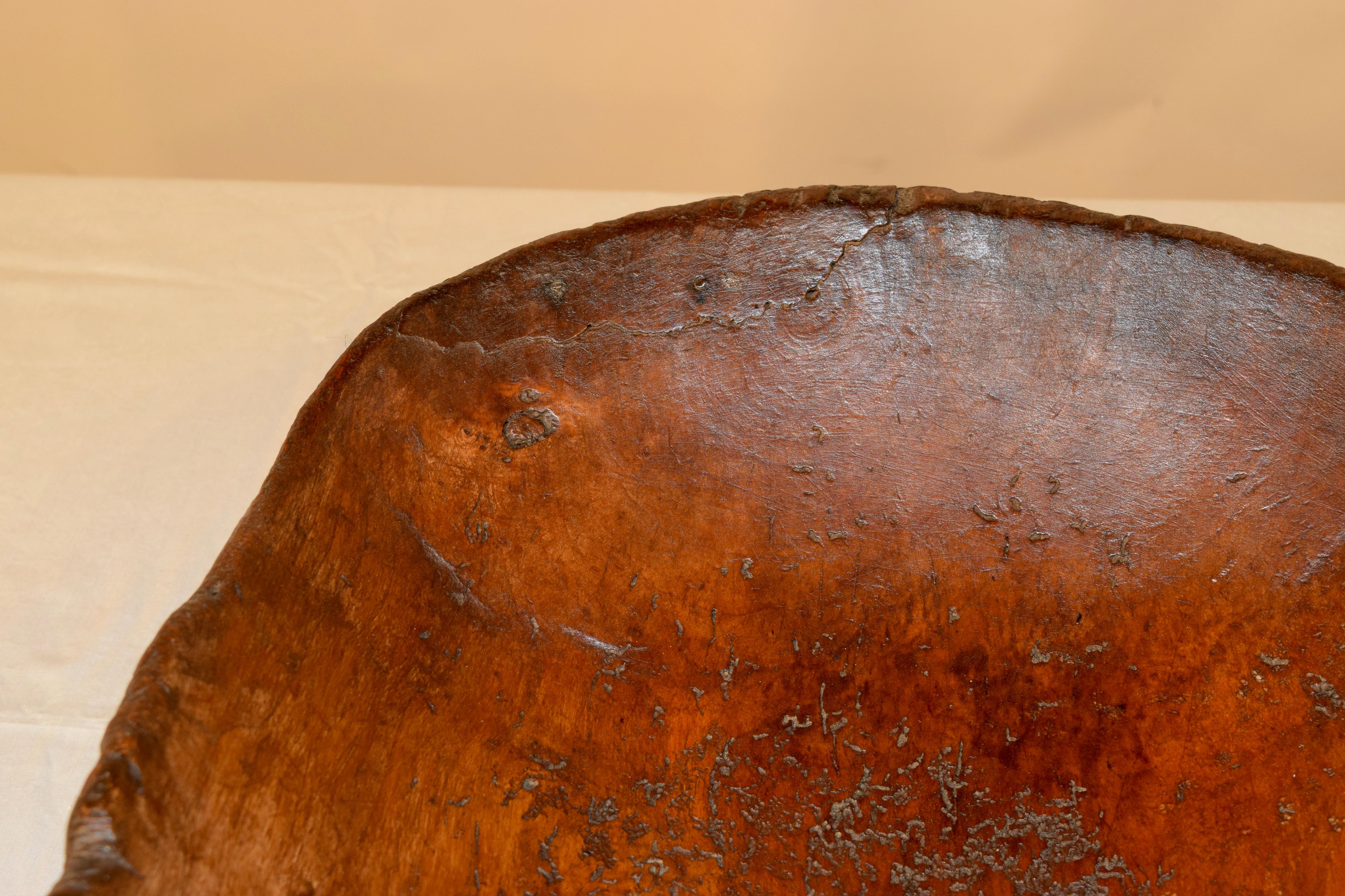 Rustic Early 19th Century Burl Walnut Hand Hewn Bowl