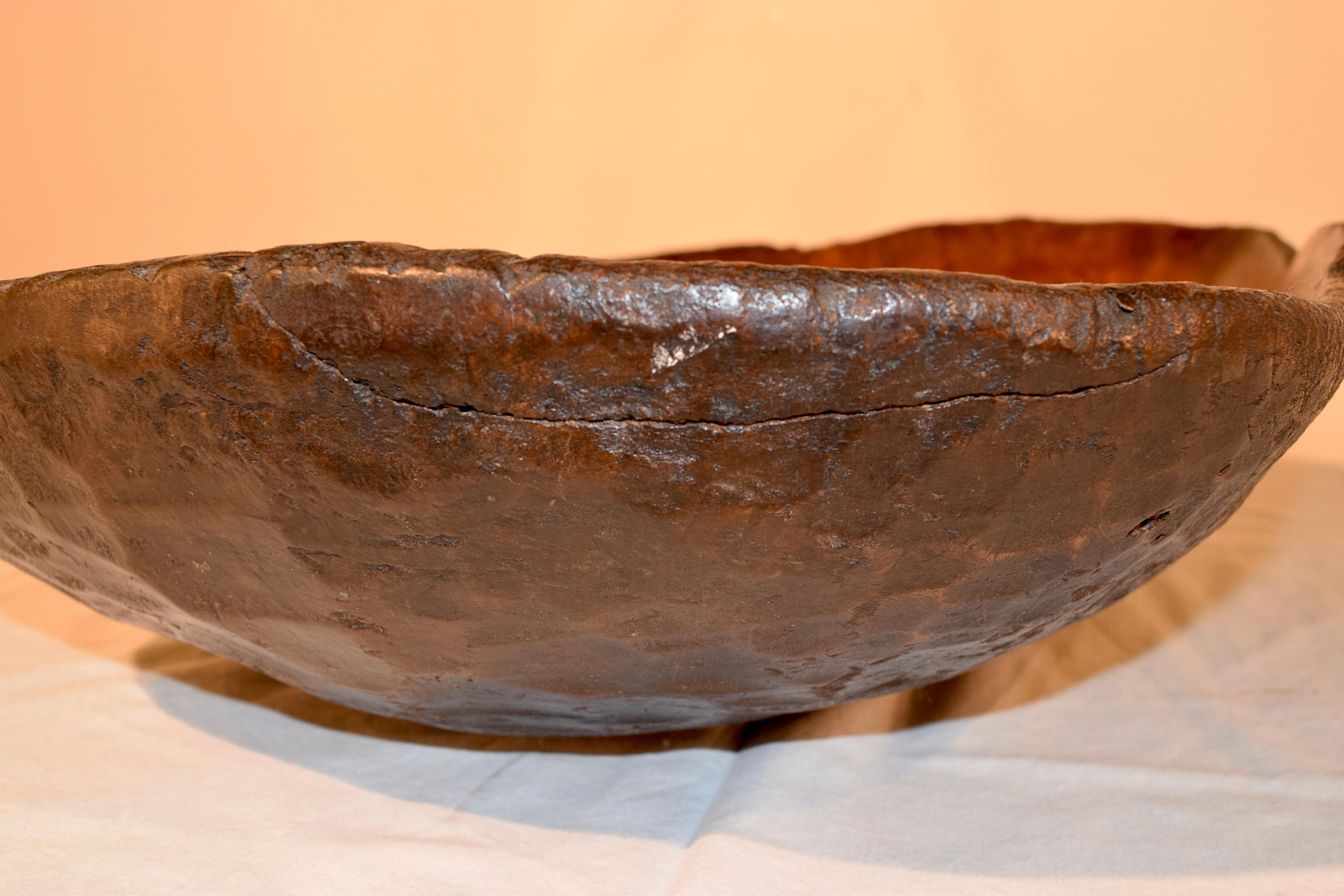 Early 19th Century Burl Walnut Hand Hewn Bowl 1