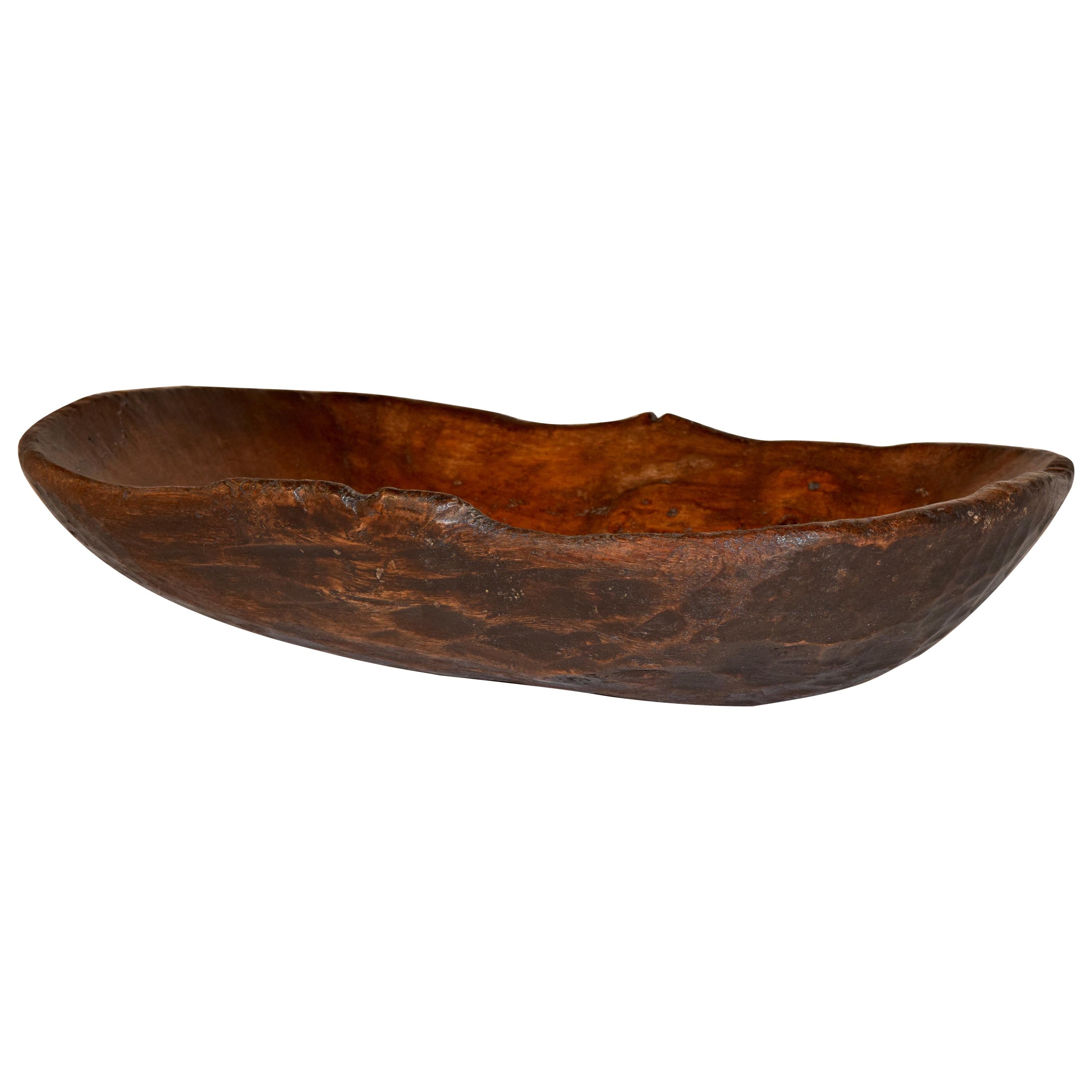 Early 19th Century Burl Walnut Hand Hewn Bowl