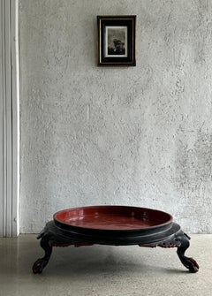 Early 19th Century Burmese Lacquered Footed Offering Tray