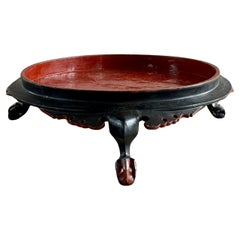 Used Early 19th Century Burmese Lacquered Offering Tray