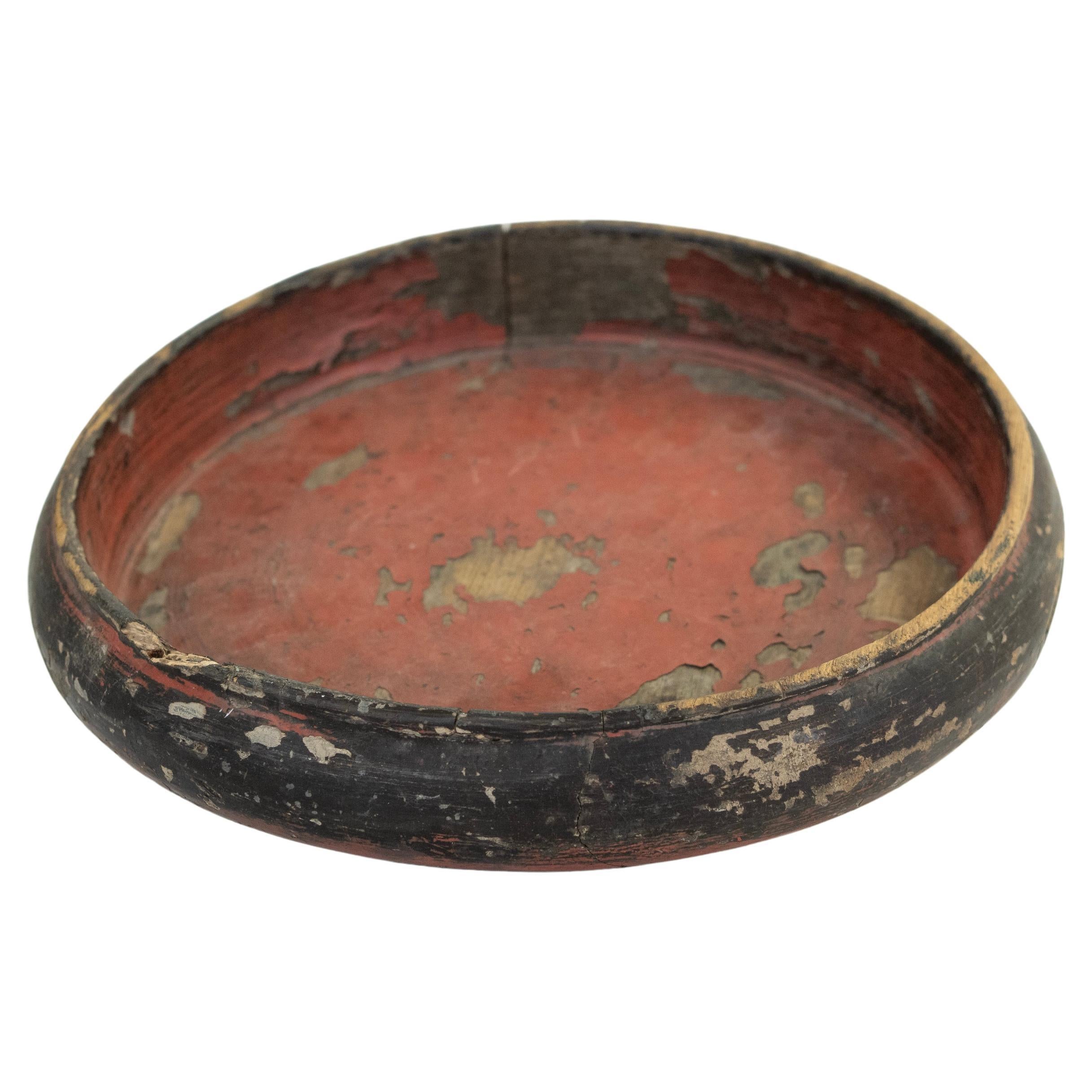 Frühes 19. Jahrhundert Birma/Myanmar Abgenutzte Lack-Opferschale