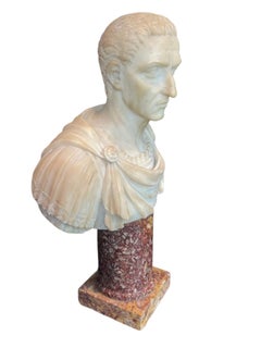 Early 19th century Bust of Roman emperor Julius Caesar in Alabaster