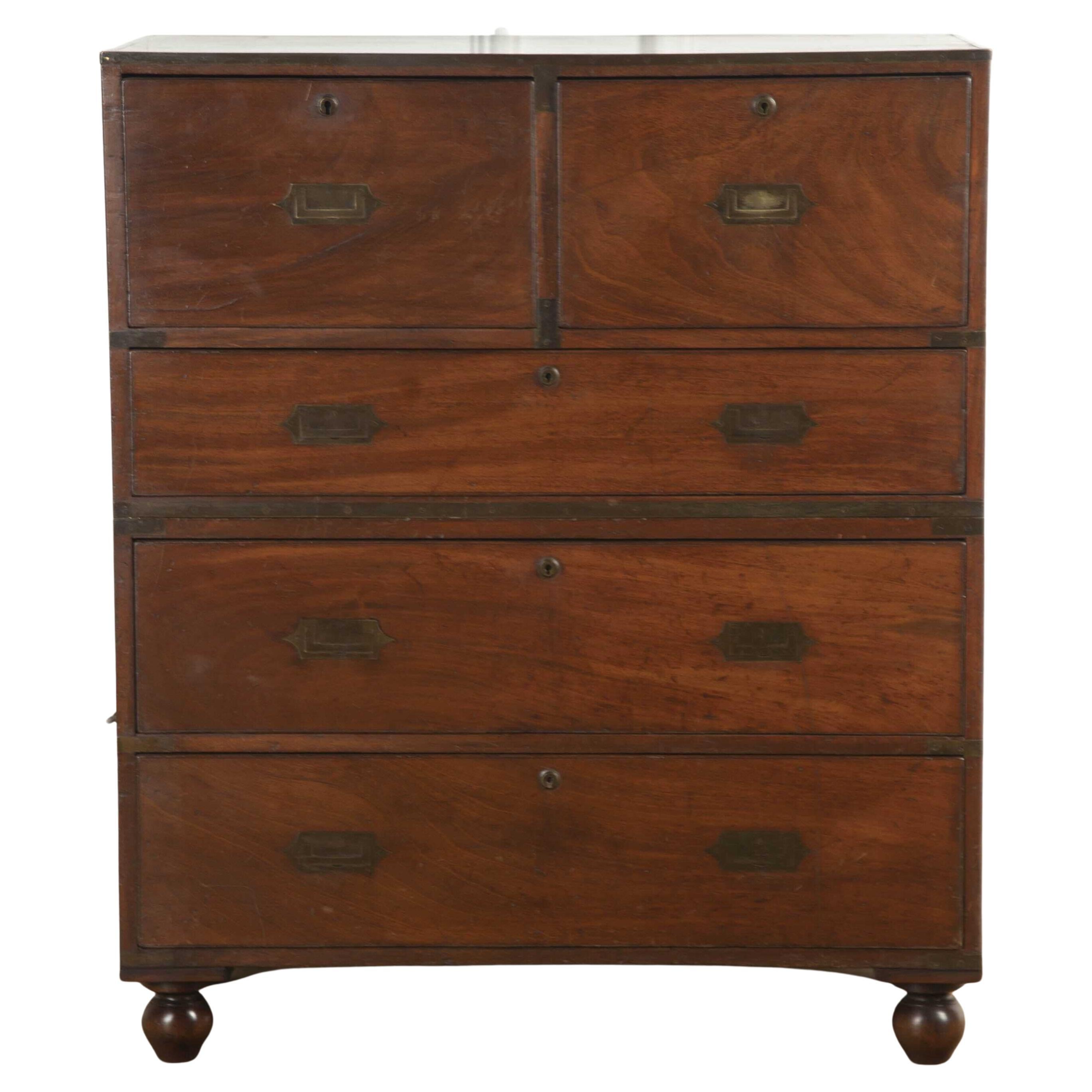 Early 19th Century Campaign Chest of Drawers