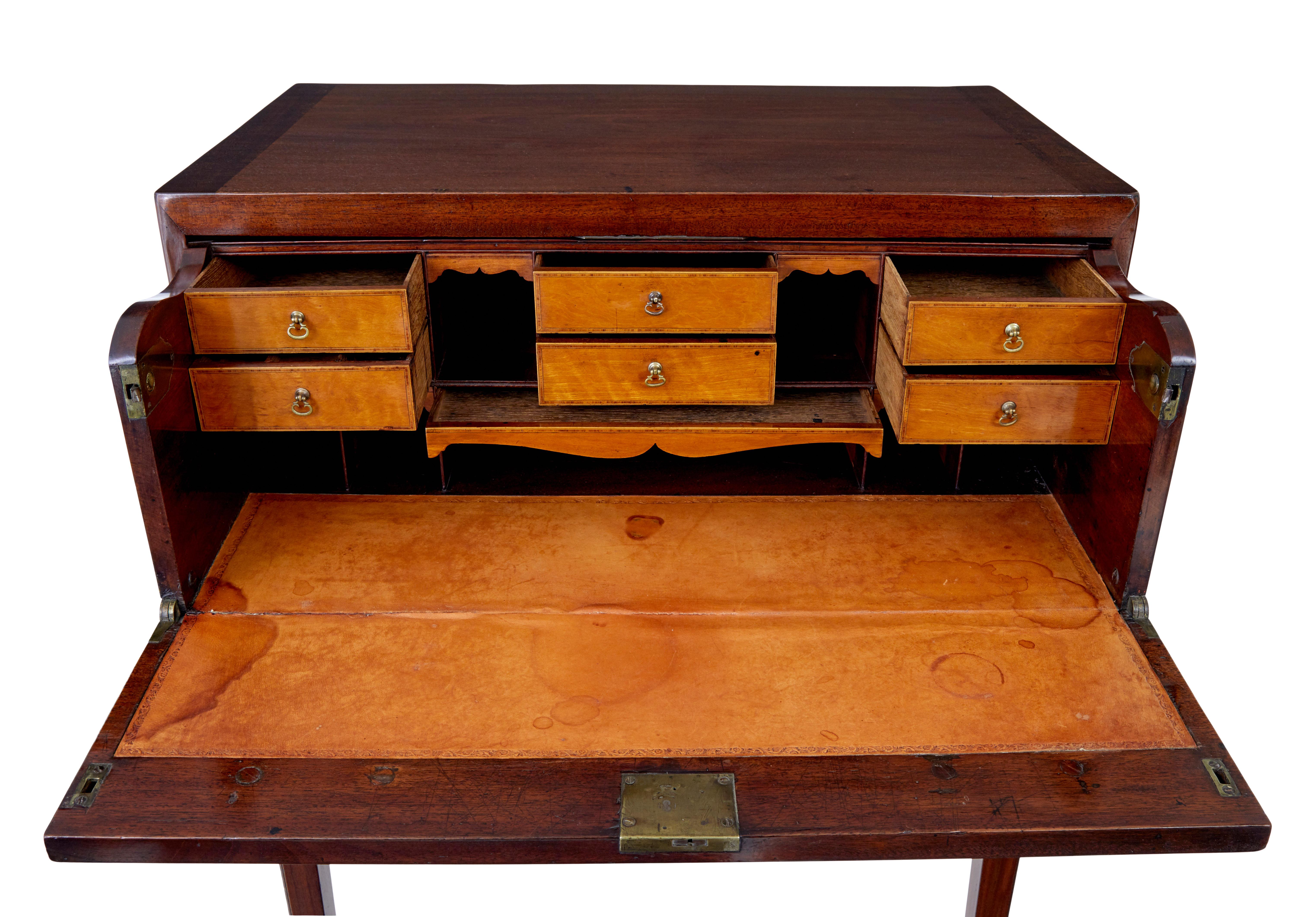 Early 19th Century Campaign Chest on Later Stand For Sale 3