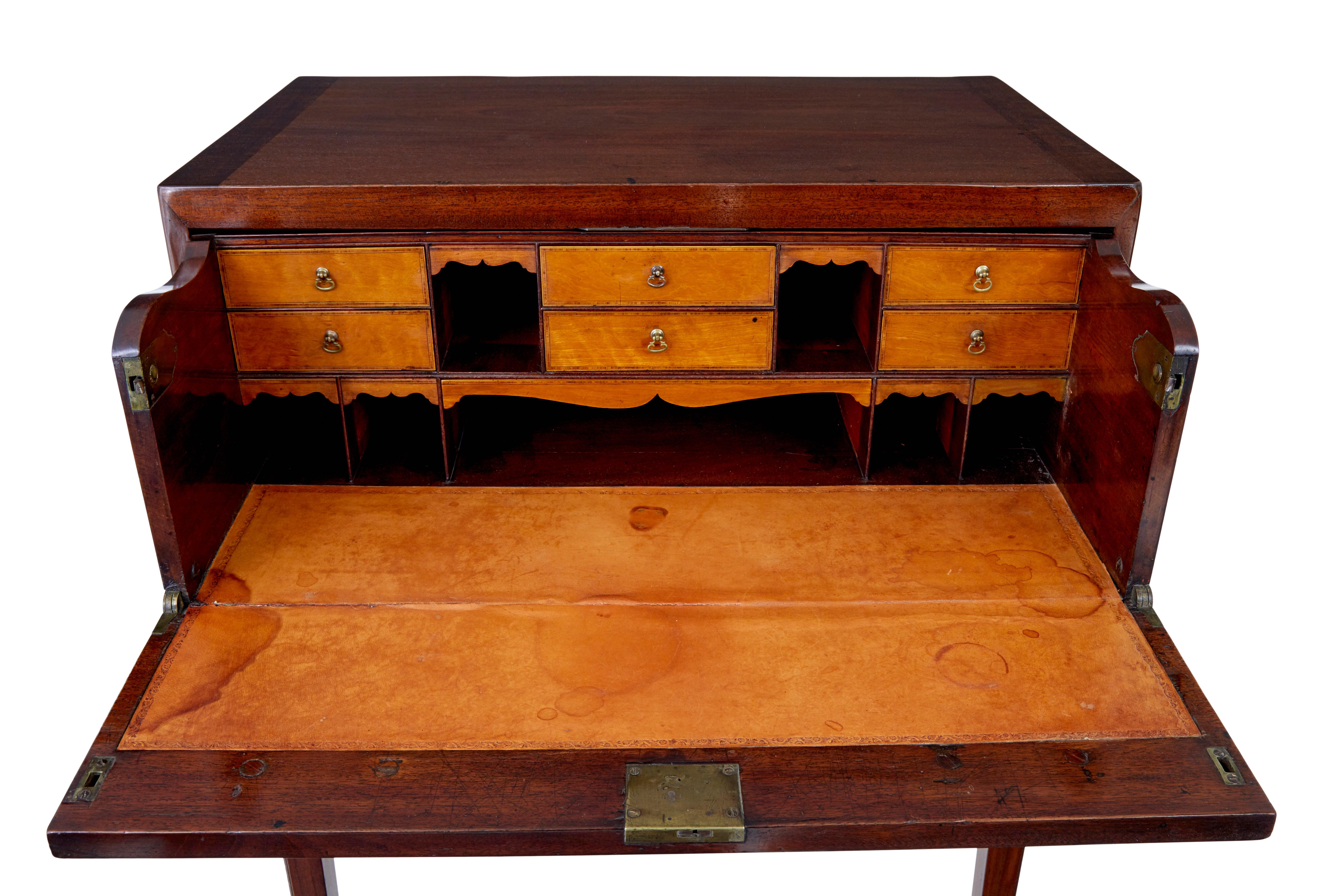 Early 19th Century Campaign Chest on Later Stand For Sale 2