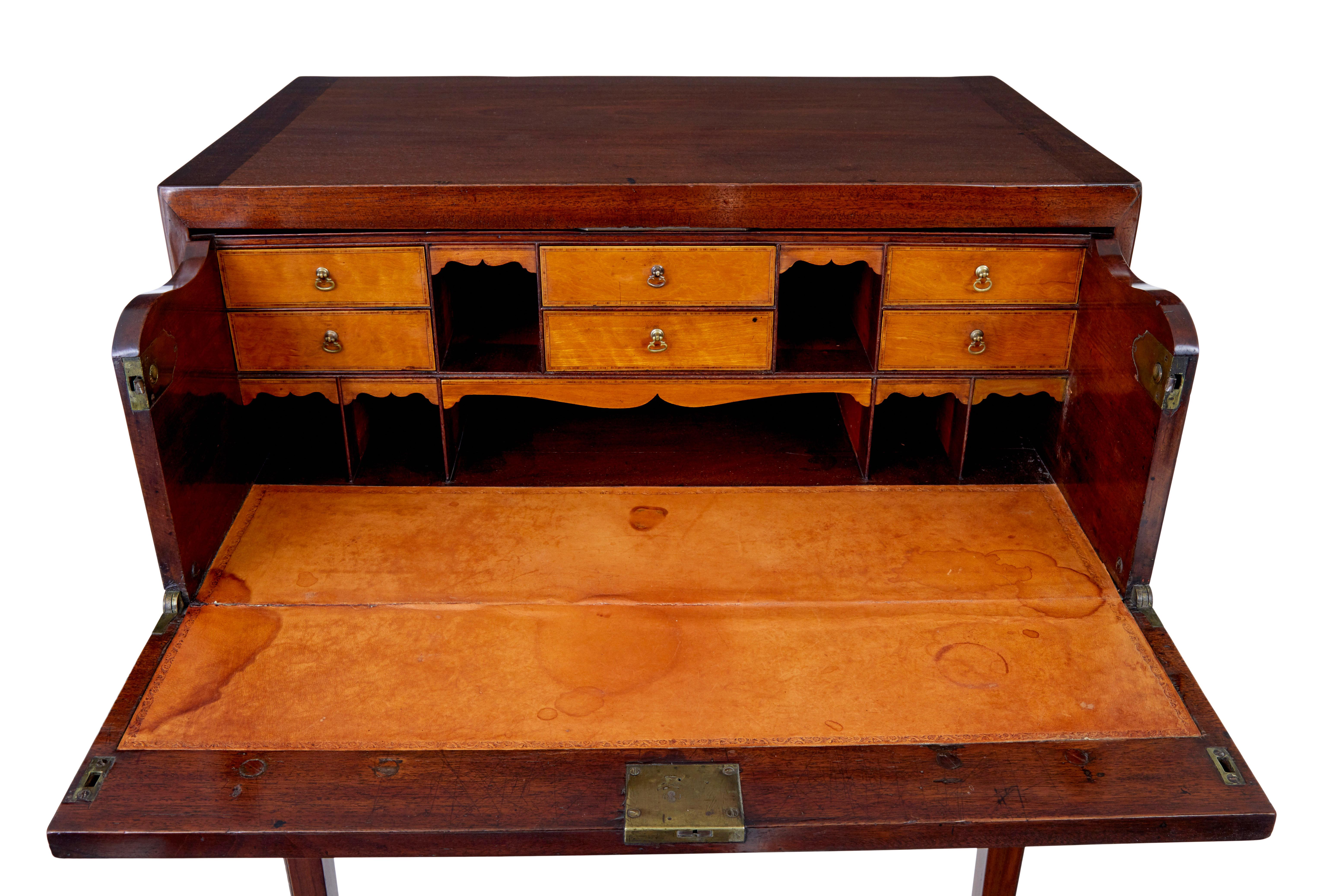 Early 19th Century campaign chest on stand For Sale 2