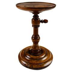 Antique Early 19th Century Yewwood Candle Stand