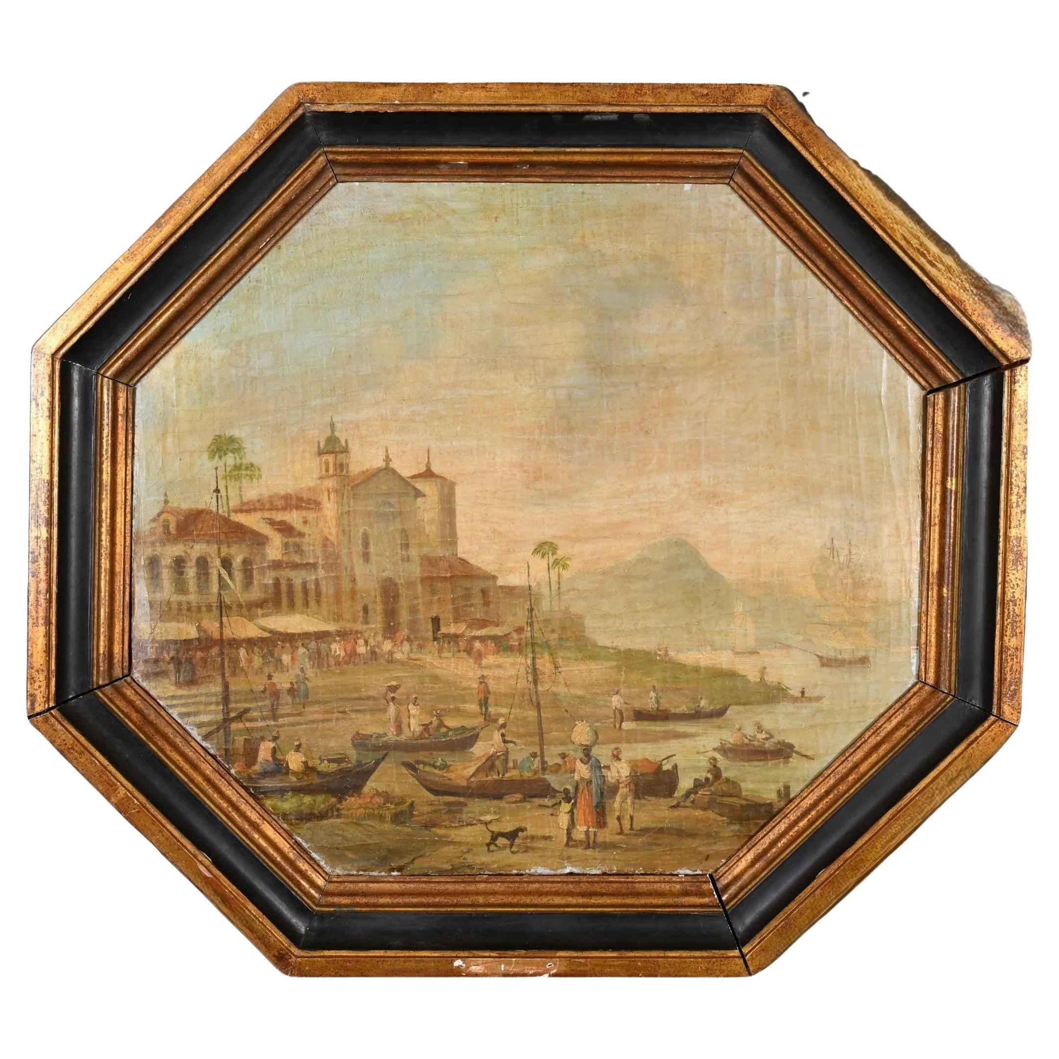 Early 19th century Capriccio Brazil School Painting