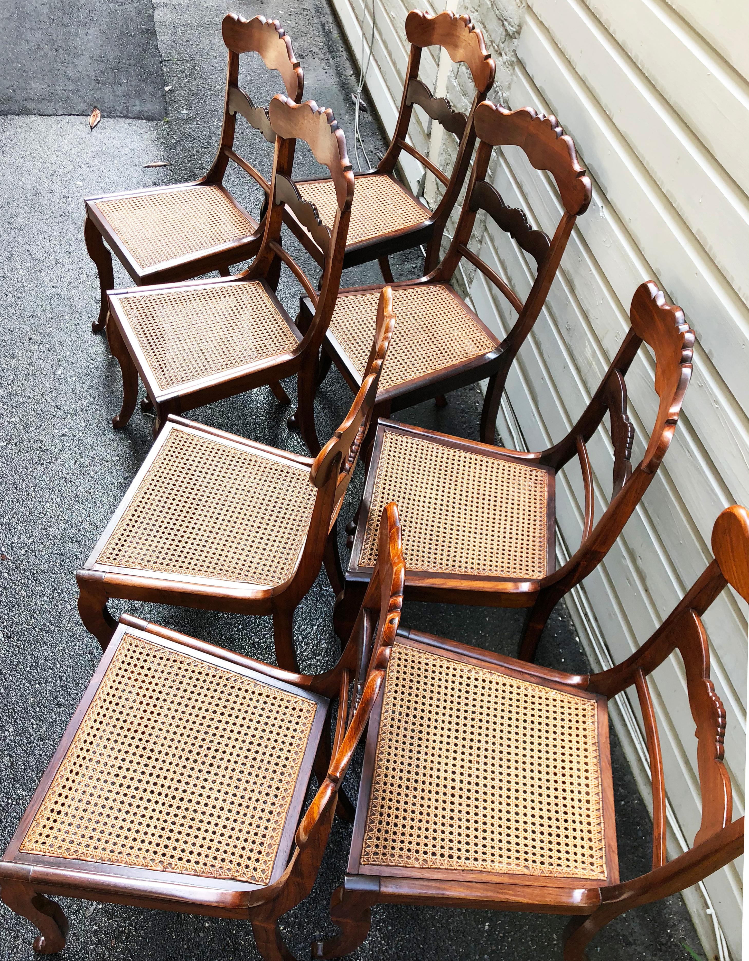 Early 19th Century Caribbean Regency Rosewood or Set of Eight Dining Chairs 1