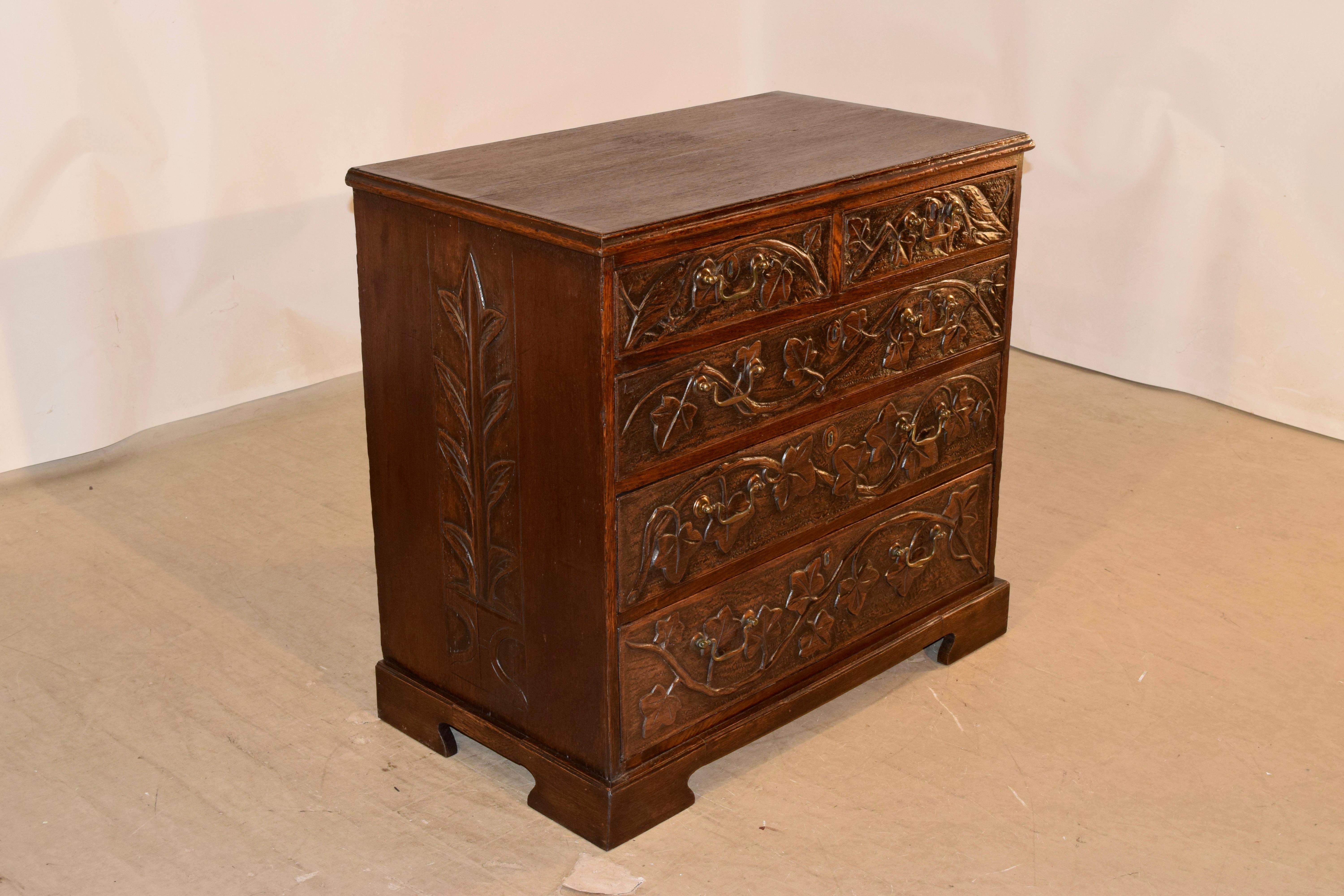 Georgian Early 19th Century Carved Chest of Drawers