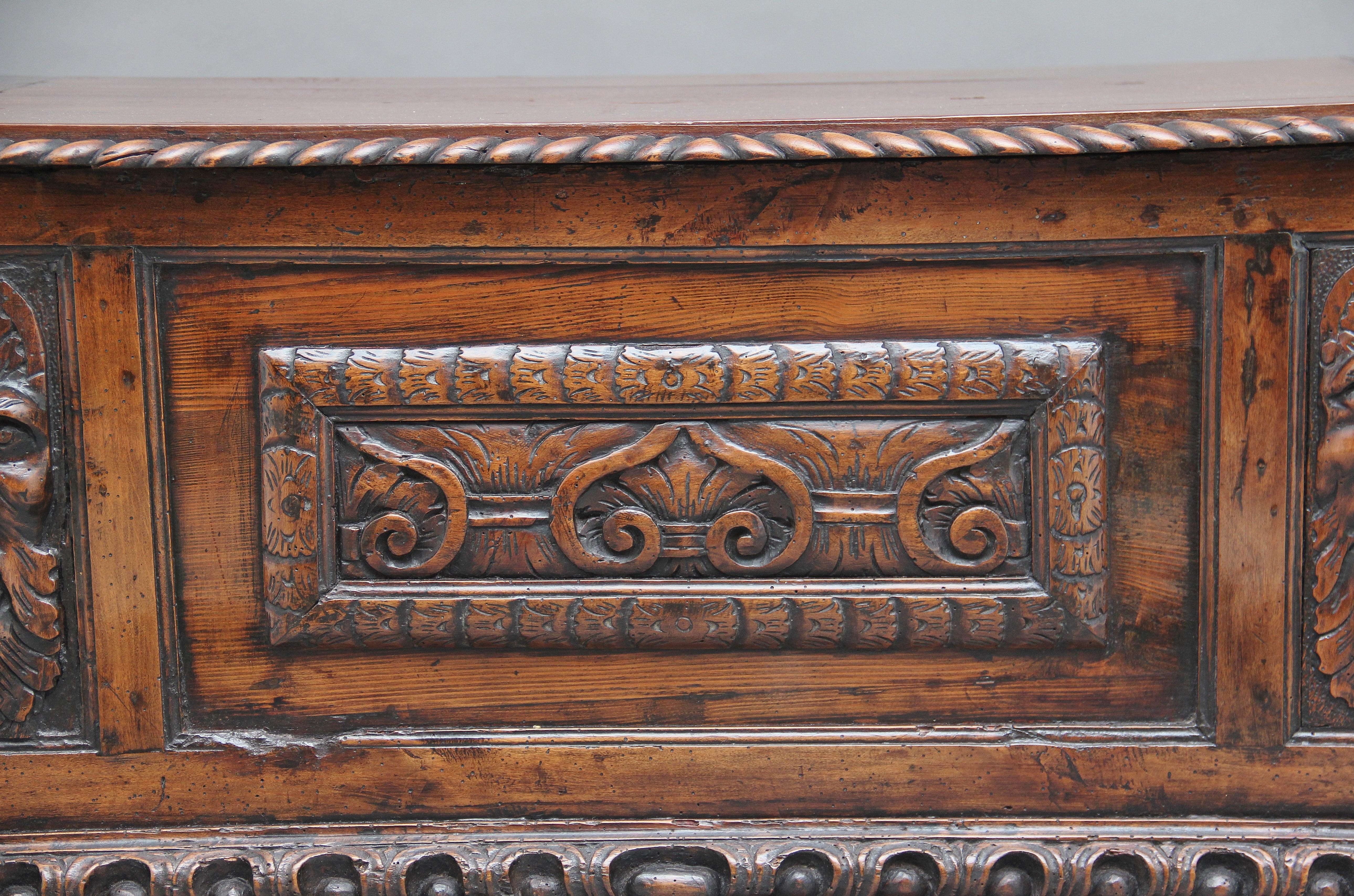 Early 19th Century Carved Italian Cassone 5