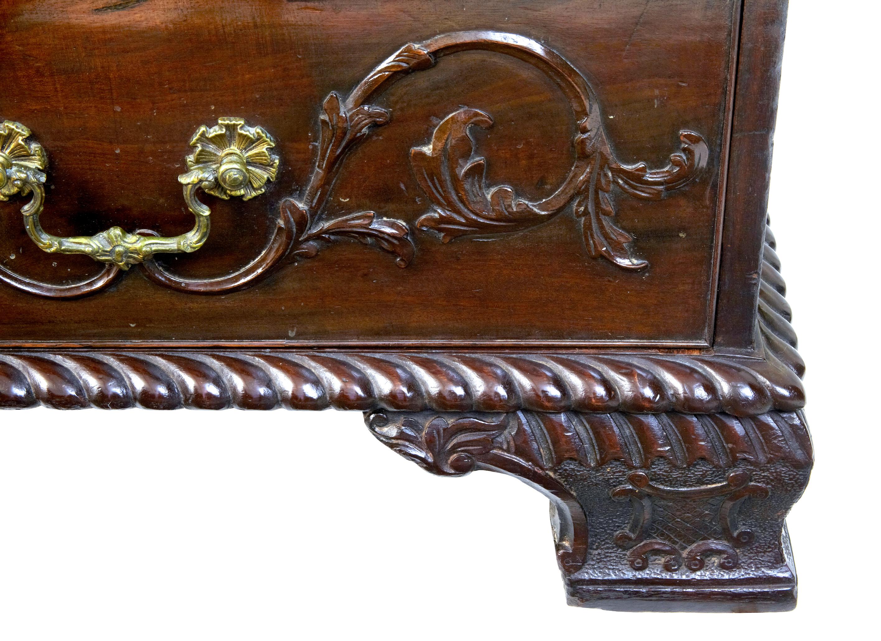 Early 19th Century Carved Mahogany Bureau Bookcase 2