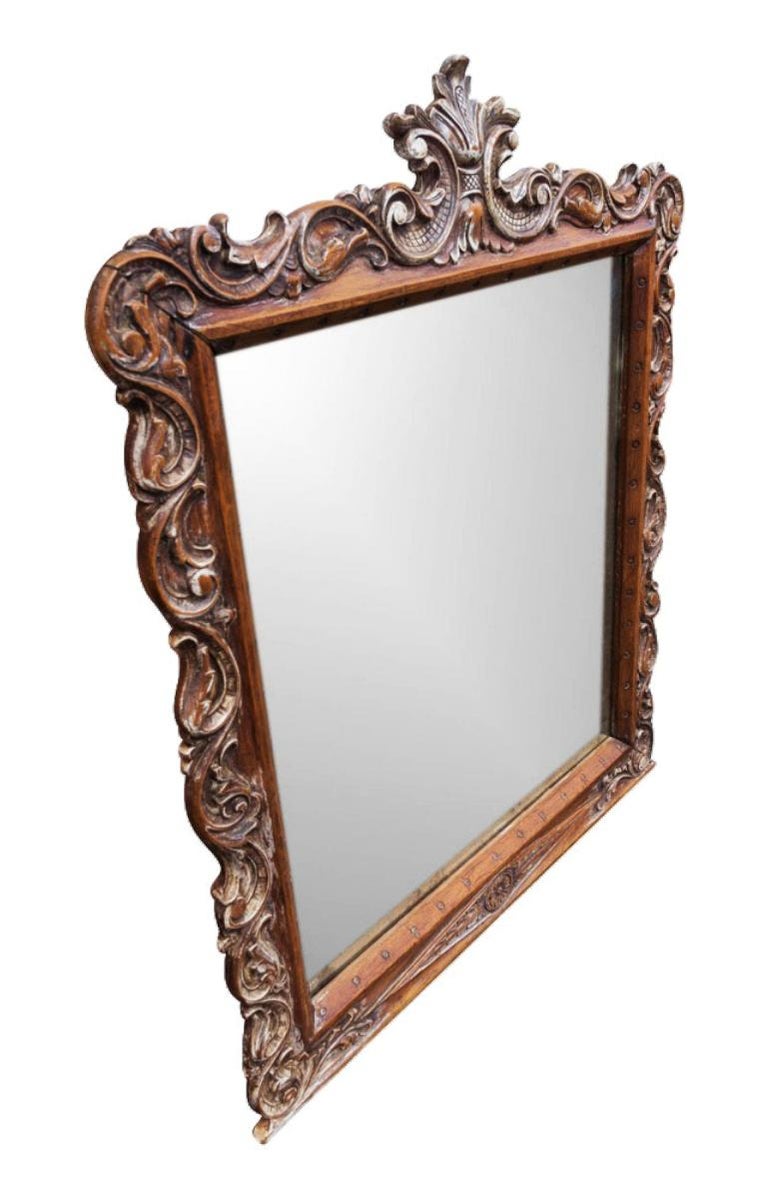 Early 19th Century Carved Mahogany Victorian Mirror For Sale at 1stDibs
