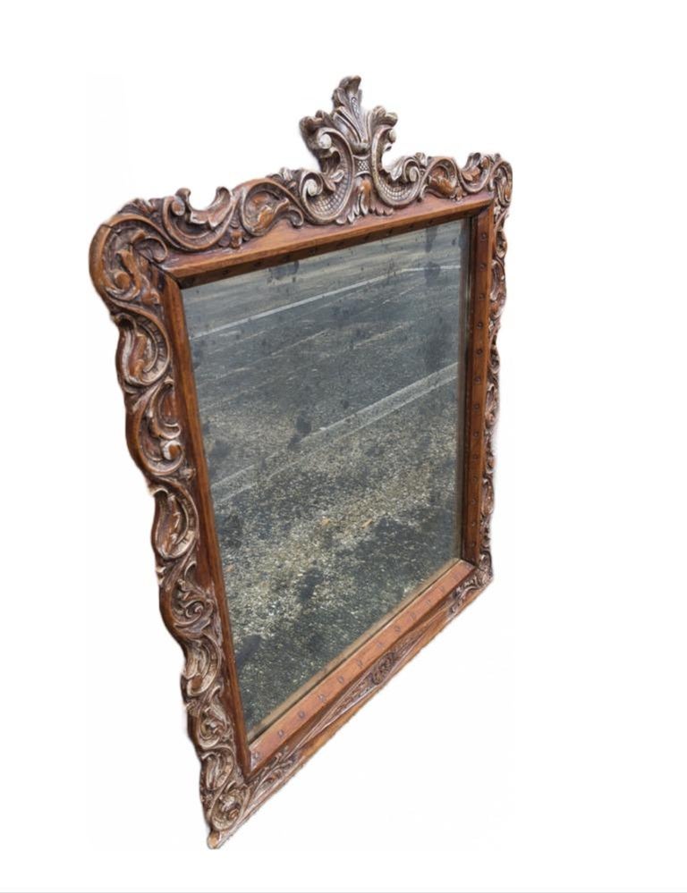 Early 19th Century Carved Mahogany Victorian Mirror For Sale at 1stDibs