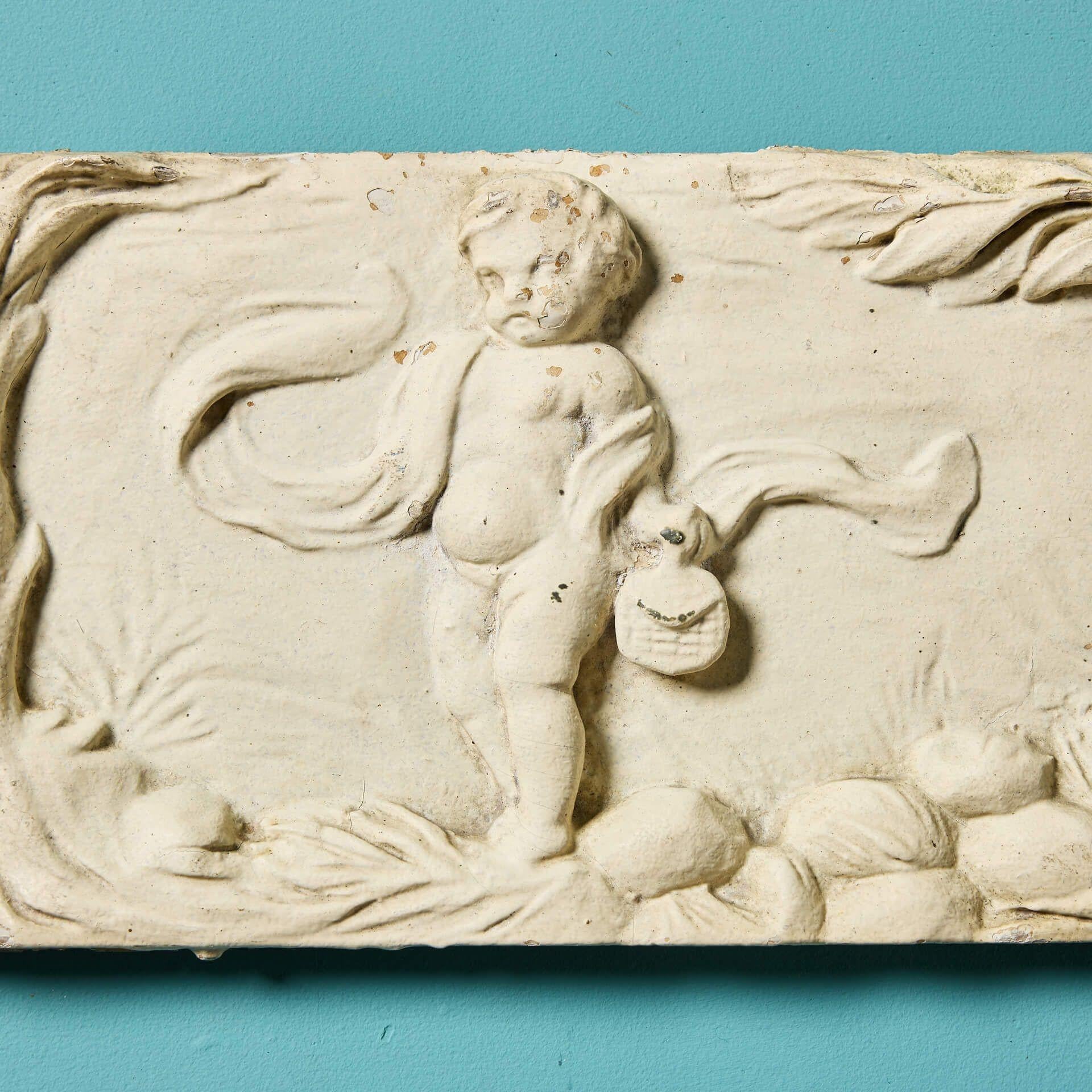 Hand-Carved Early 19th Century Carved Neoclassical Frieze Panel For Sale