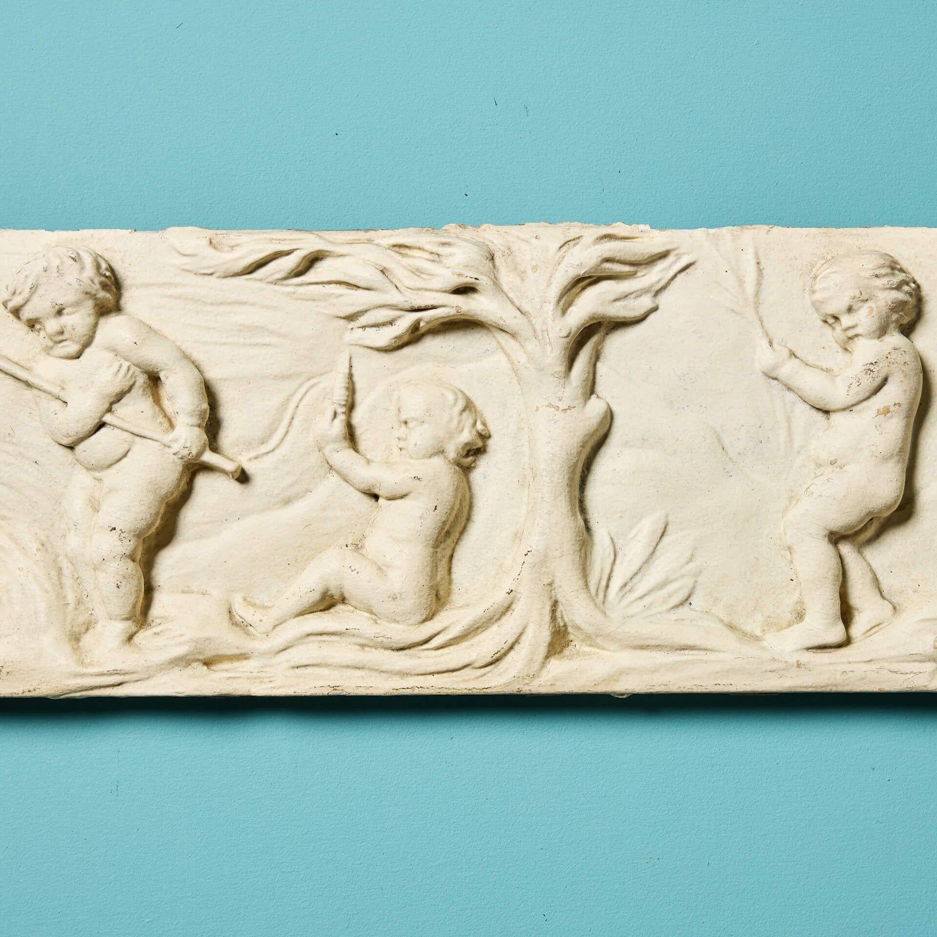 Early 19th Century Carved Neoclassical Frieze Panel In Fair Condition For Sale In Wormelow, Herefordshire