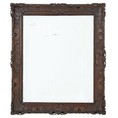 Early 19th Century Carved Oak Mirror