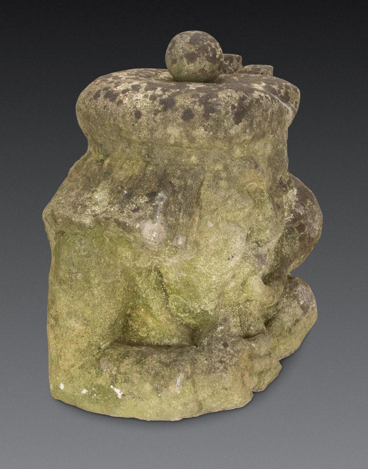 English Early 19th Century Carved Stone Model of a Piper For Sale