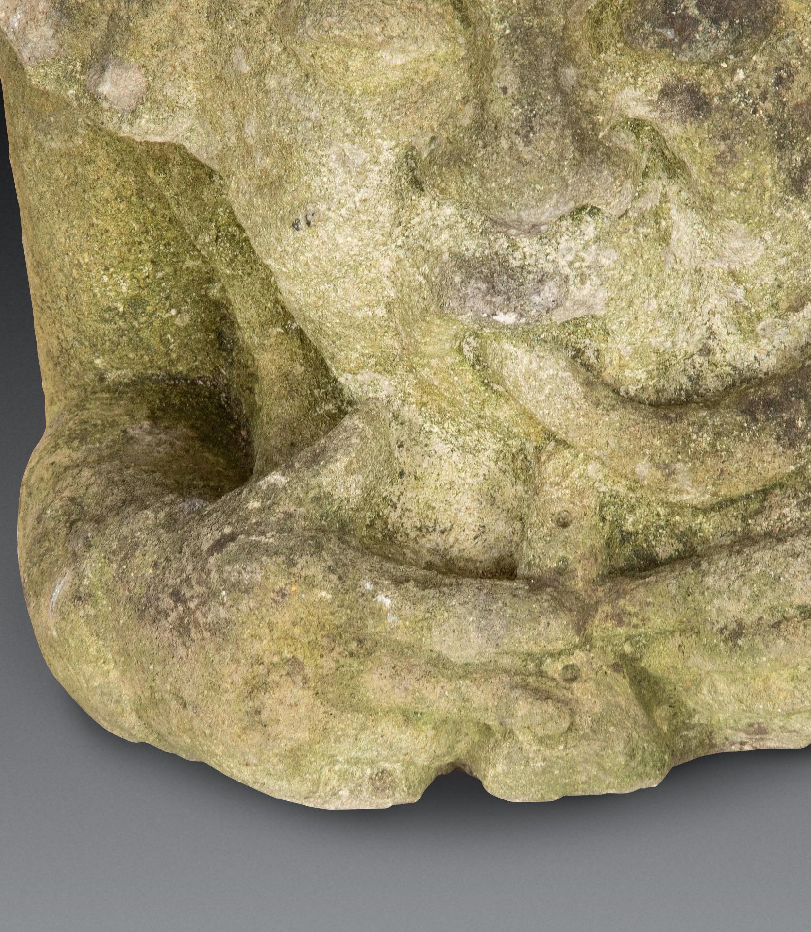 Early 19th Century Carved Stone Model of a Piper In Good Condition For Sale In Shipston-On-Stour, GB