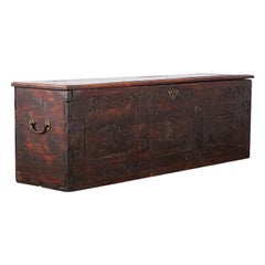 Early 19th Century Carved Walnut Coffer