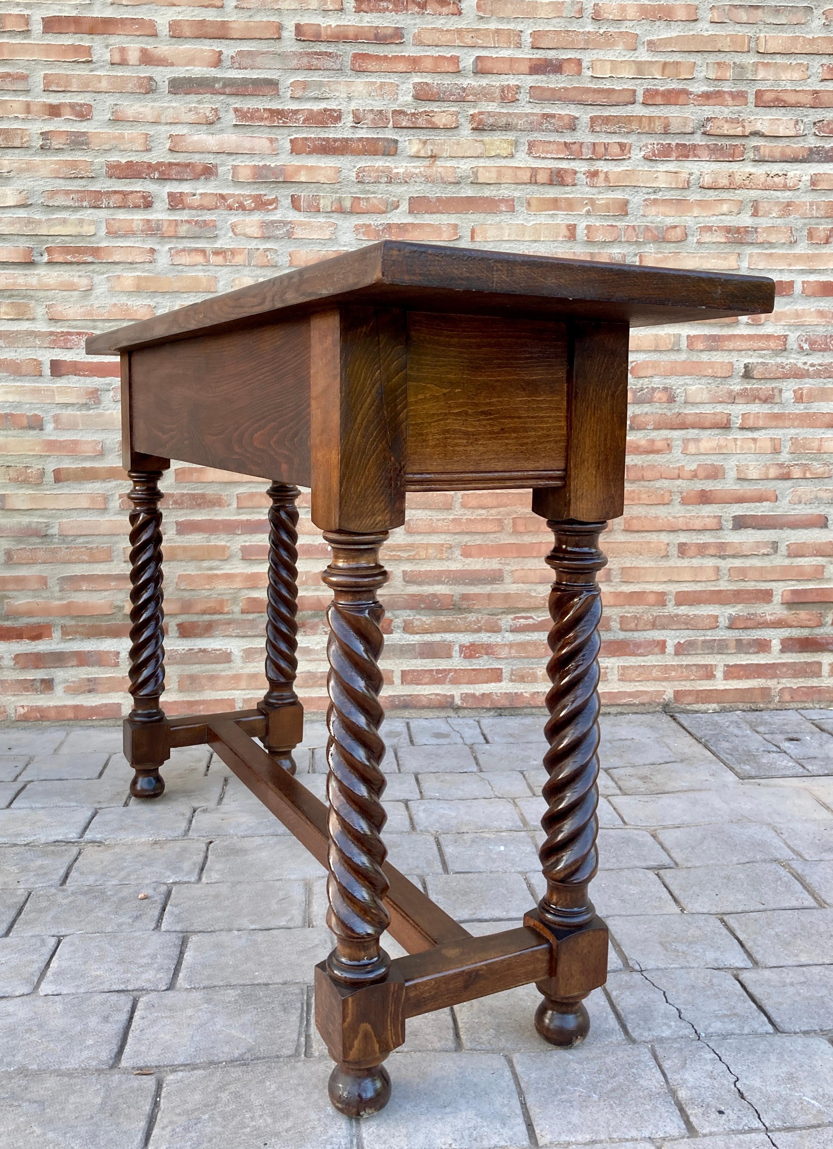 Early 19th Century Carved Walnut Wood Catalan Spanish Console Table 6